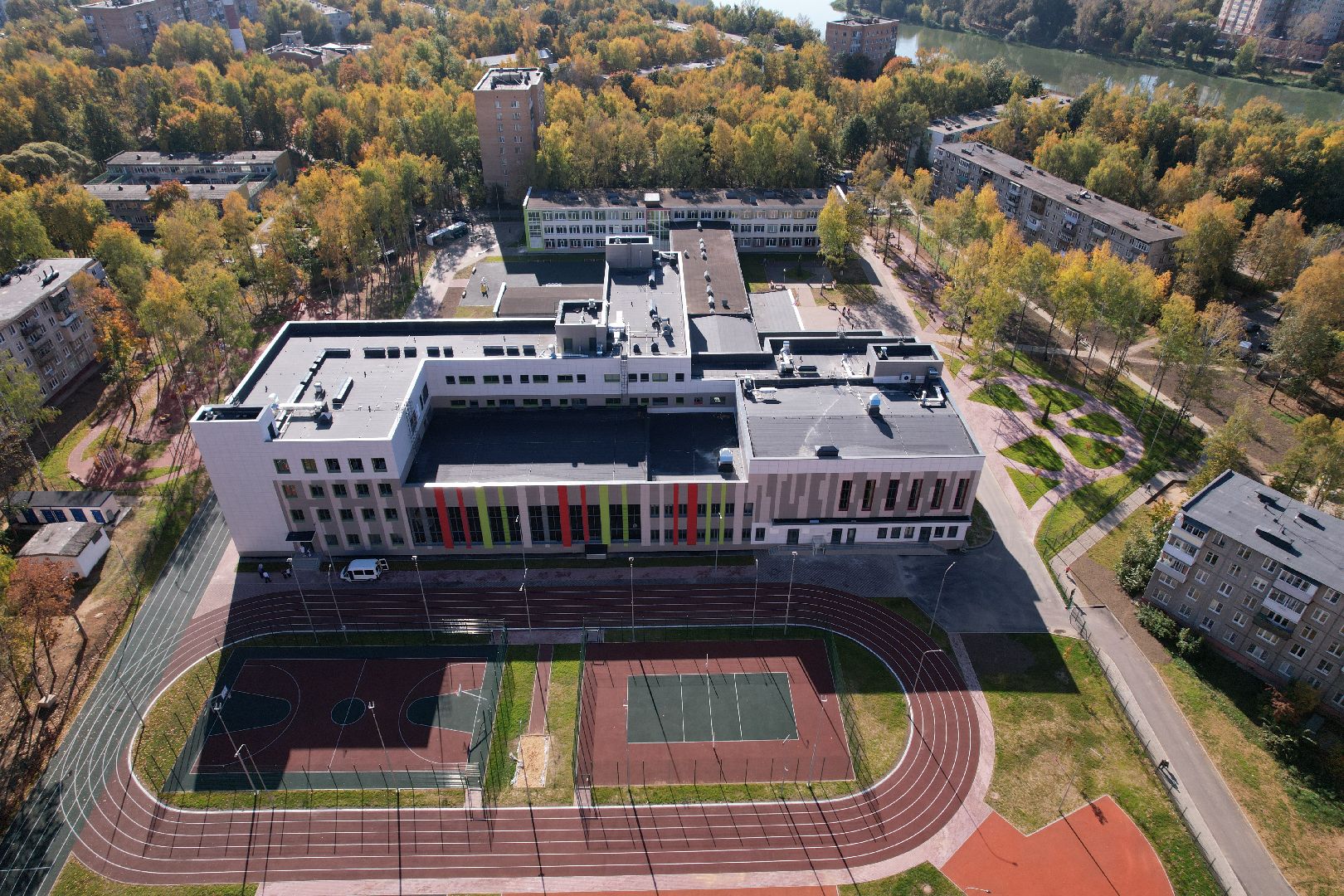 школа, пушкино, спорт,видео с коптера,