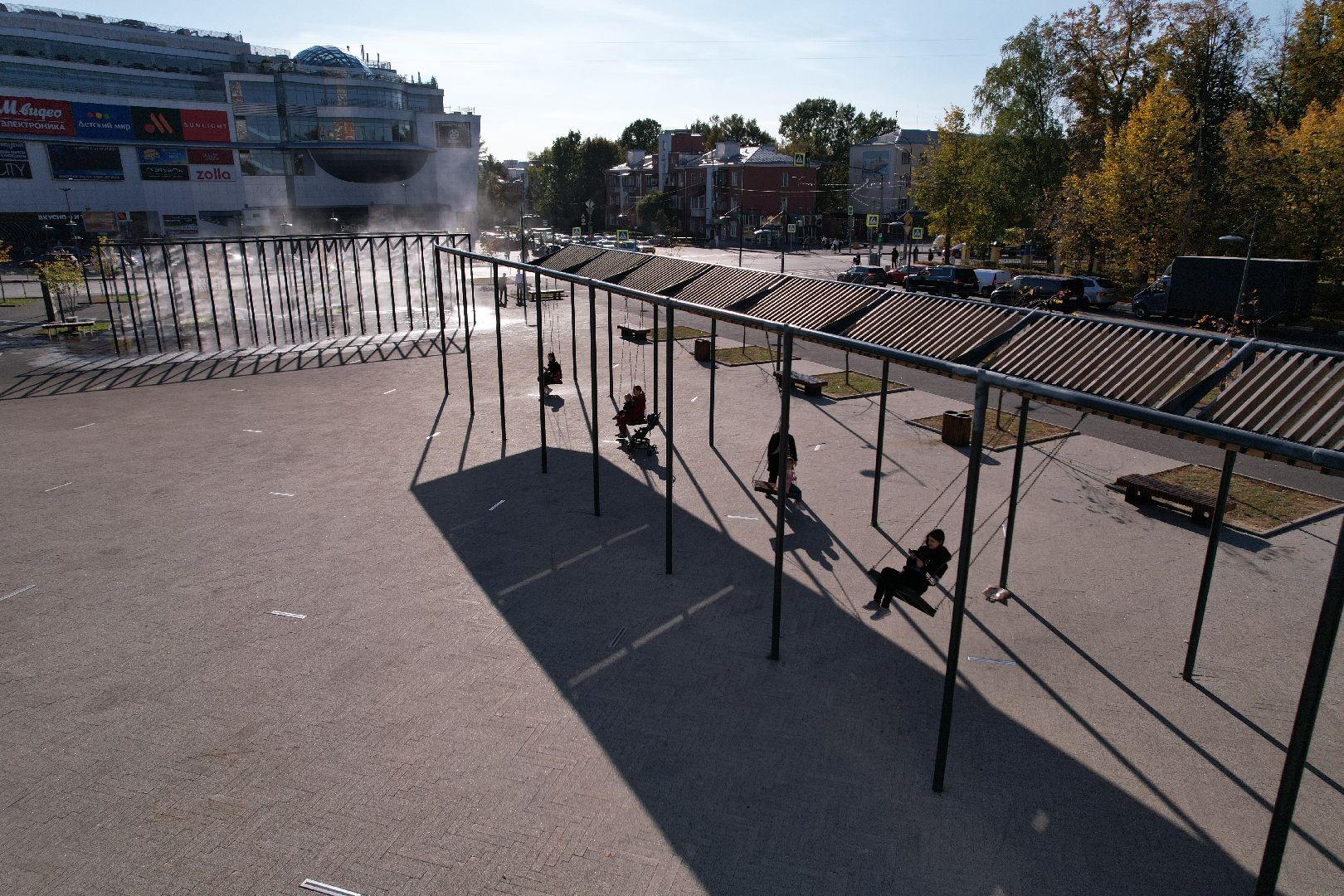 ивантеевка, пушкино, площадь,видео с коптера,