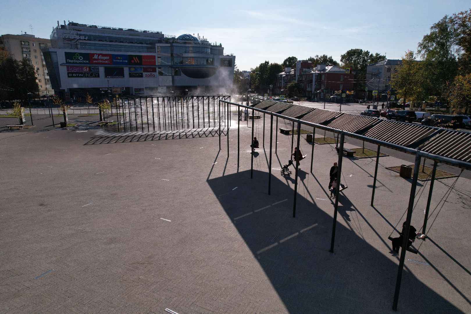 ивантеевка, пушкино, площадь,видео с коптера,