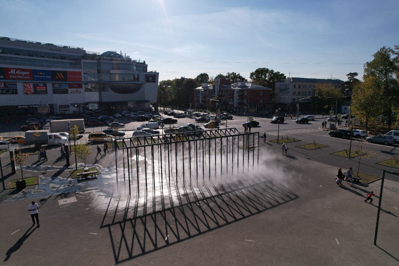 ивантеевка, пушкино, площадь,видео с коптера,