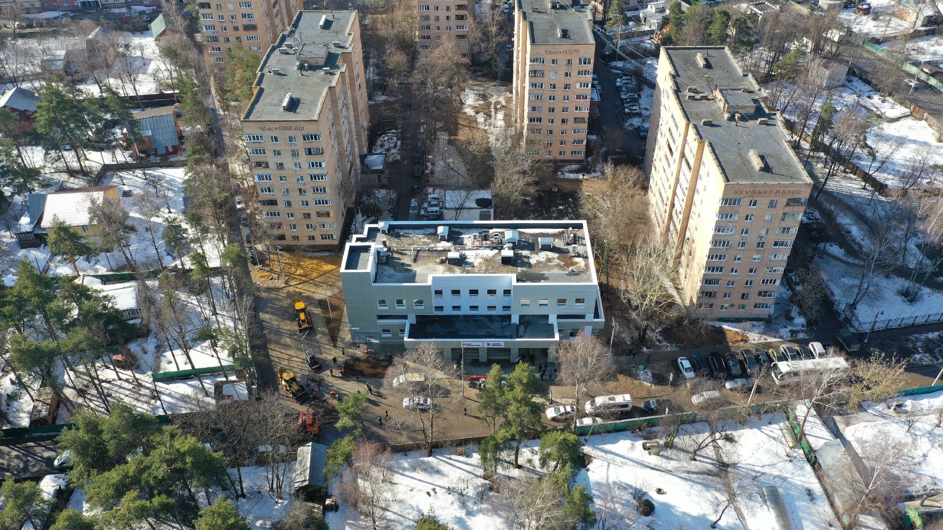 поликлиника, раменское, удельная,видео с коптера,