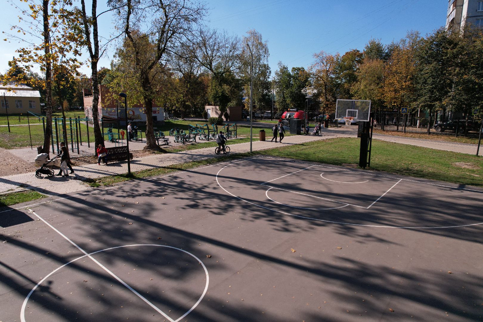 пушкино, парк, центральный,видео с коптера,