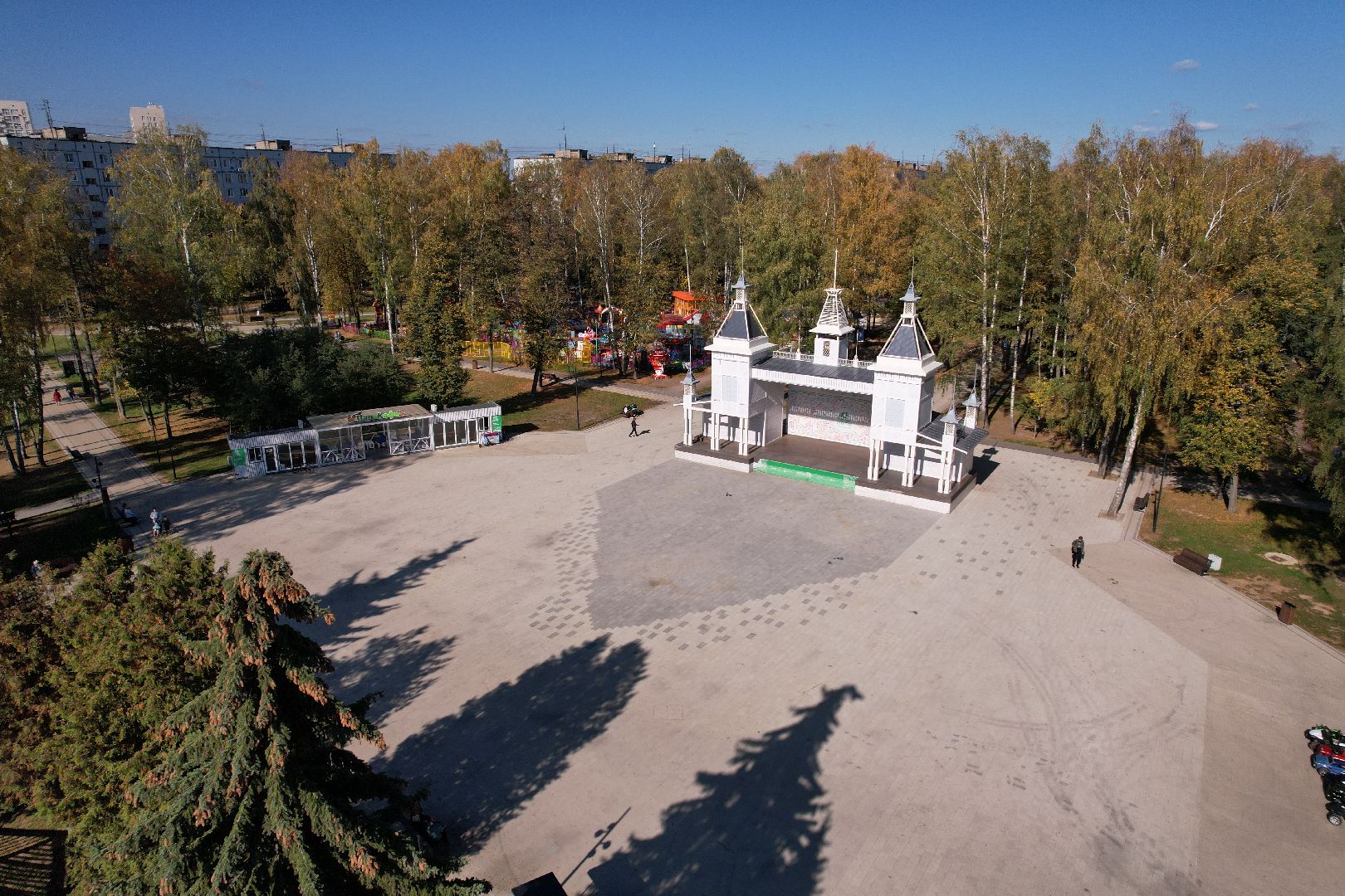 пушкино, парк, центральный,видео с коптера,