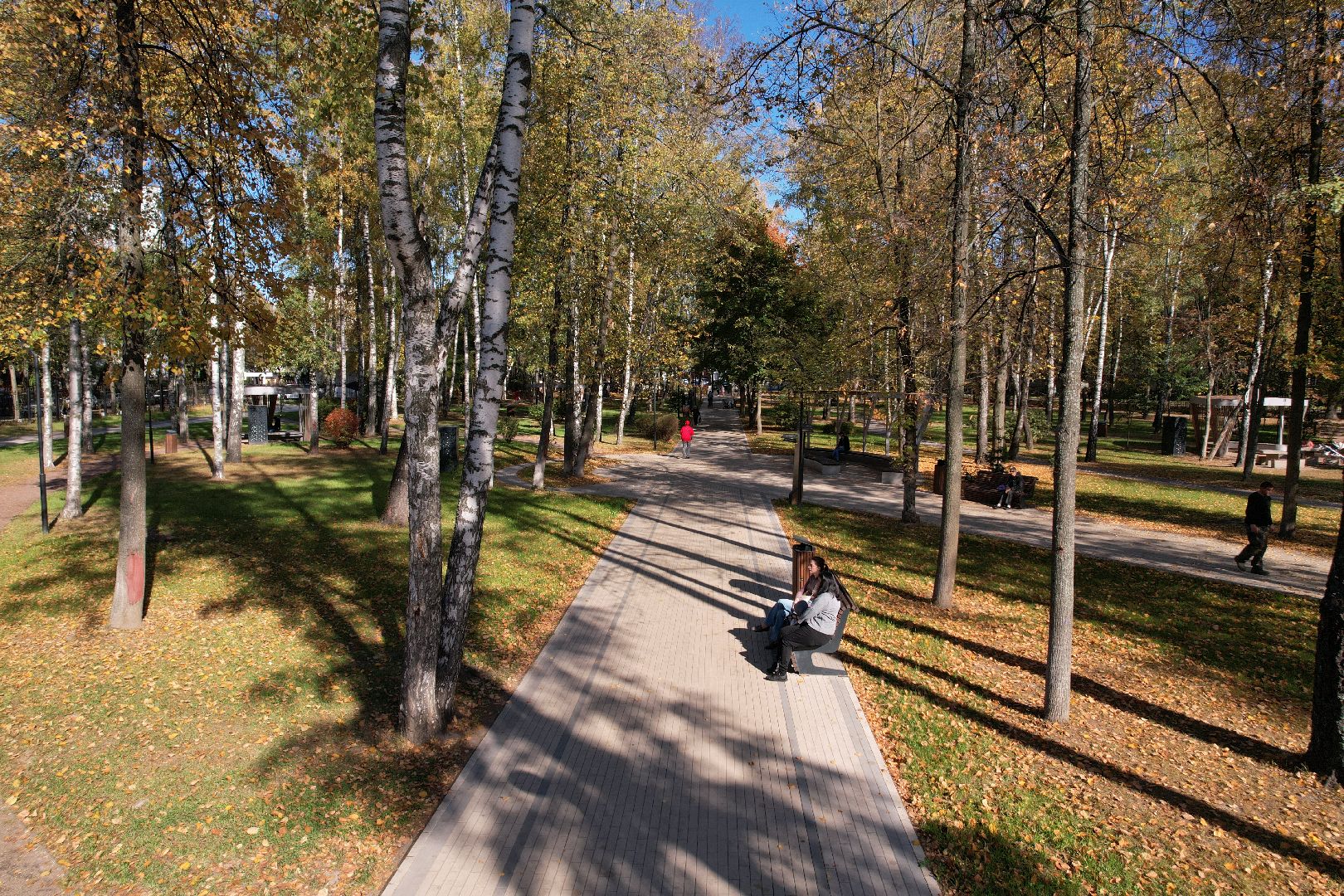 пушкино, парк, центральный,видео с коптера,