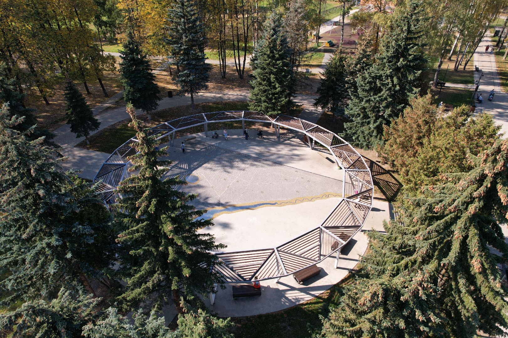 пушкино, парк, центральный,видео с коптера,