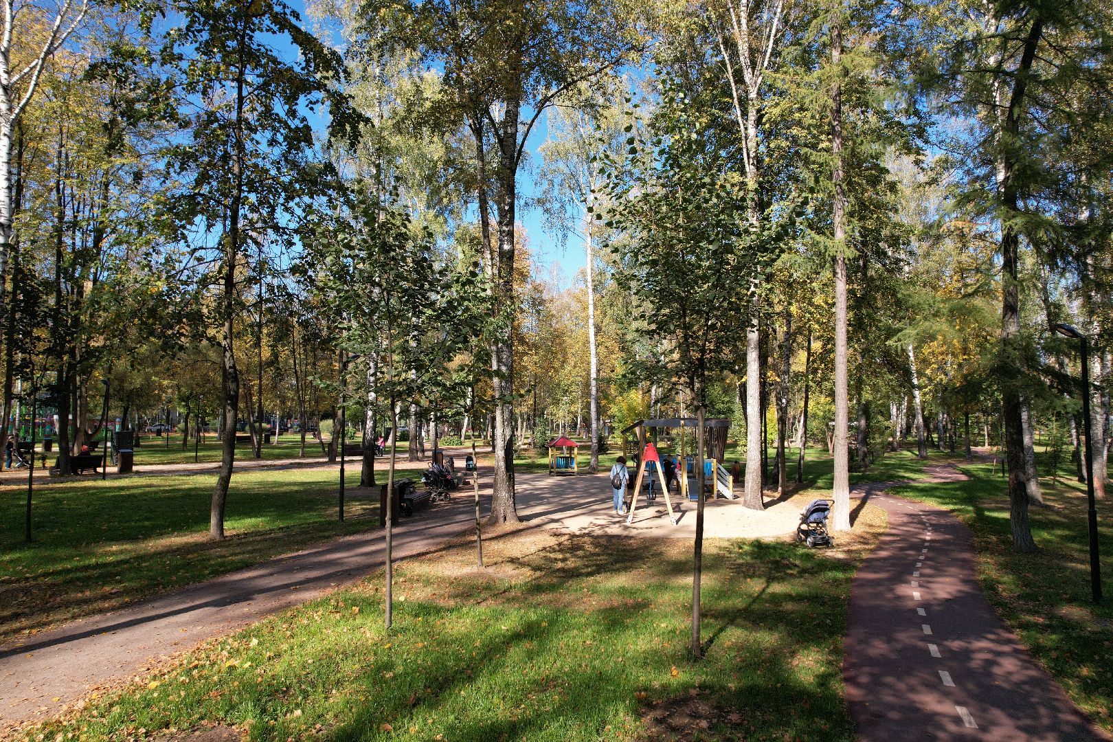 пушкино, парк, центральный,видео с коптера,