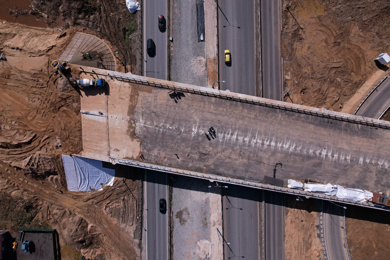 лобня, дорога, развязка, переезд,видео с коптера,