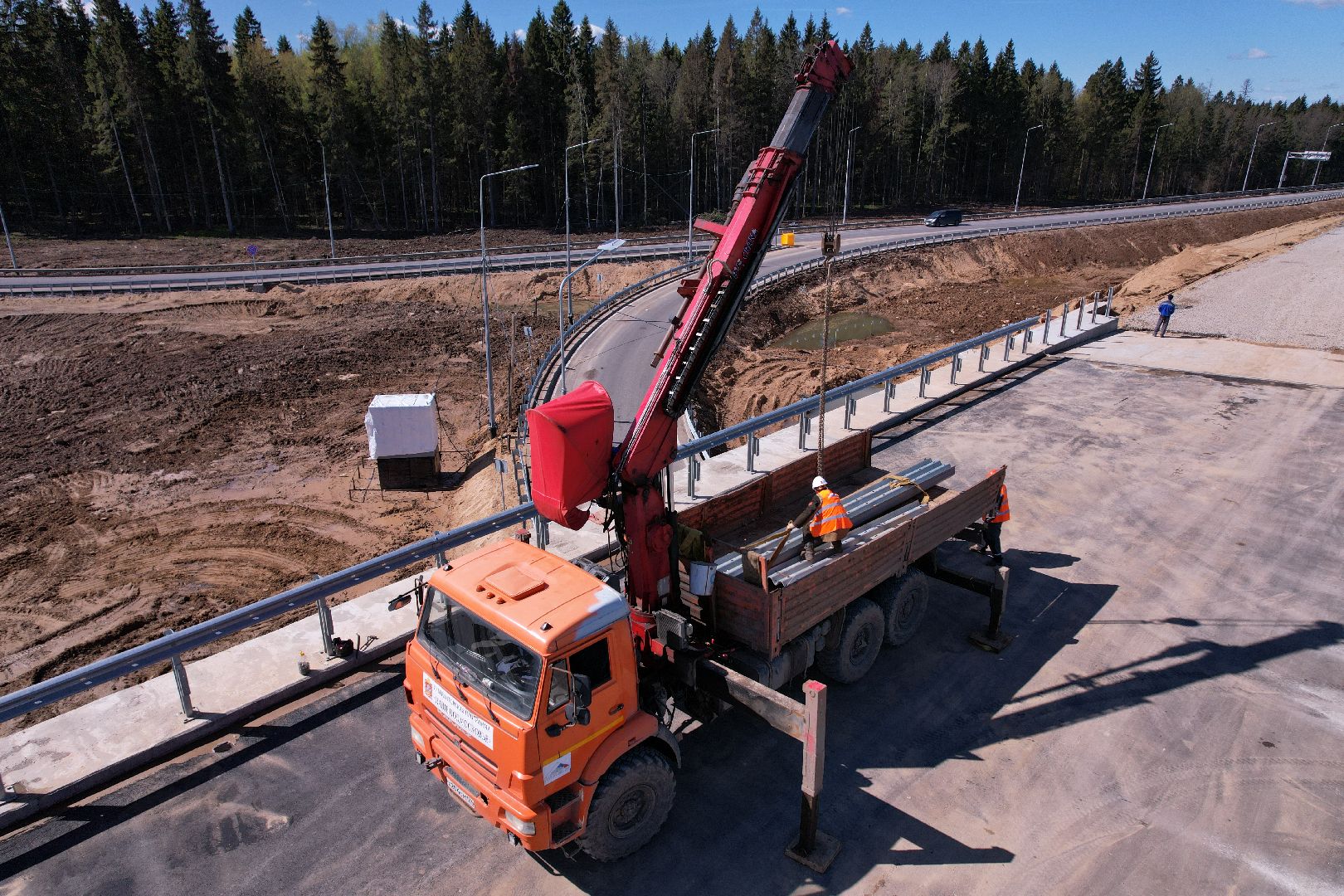 лобня, дорога, развязка, переезд,видео с коптера,