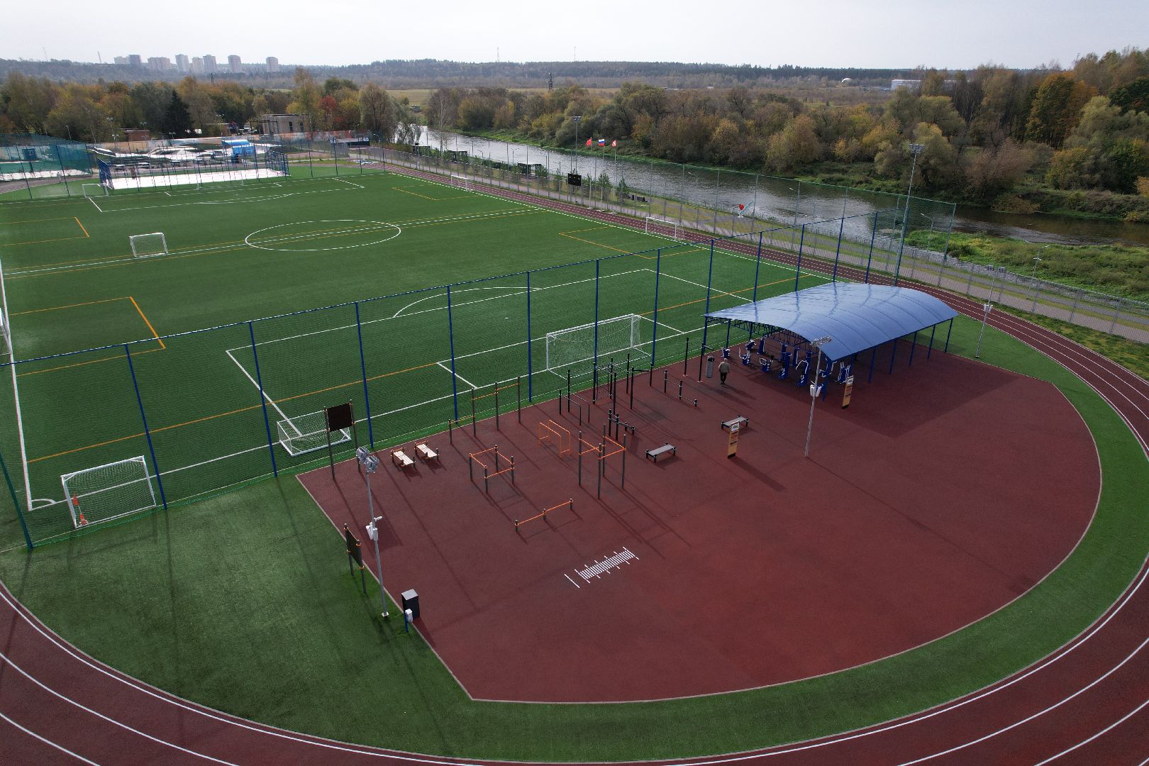 стадион, оцинцово, тренировка,видео с коптера,