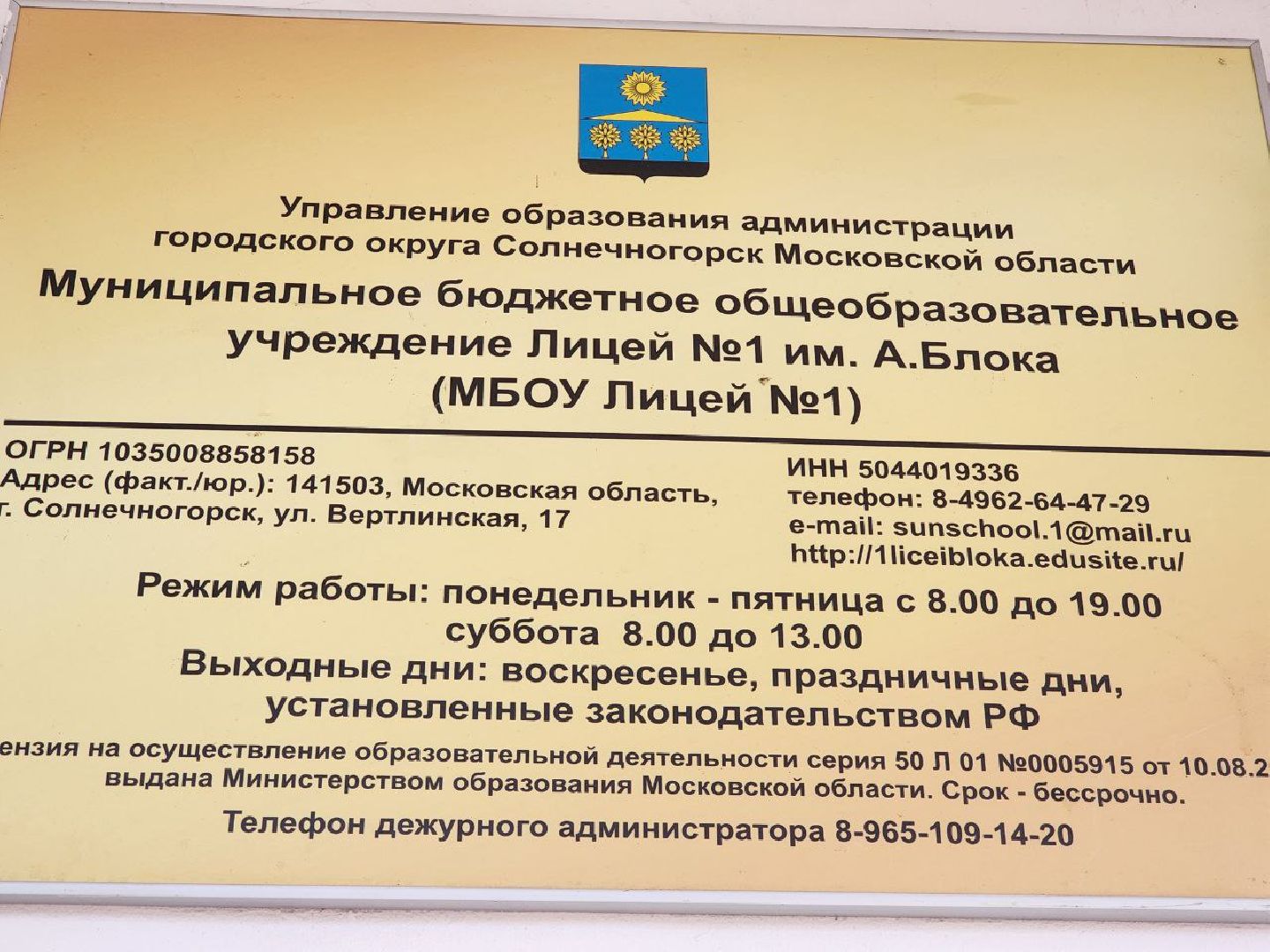 Солнечногорск, Школа, Ремонт, Лицей 1, Работы,