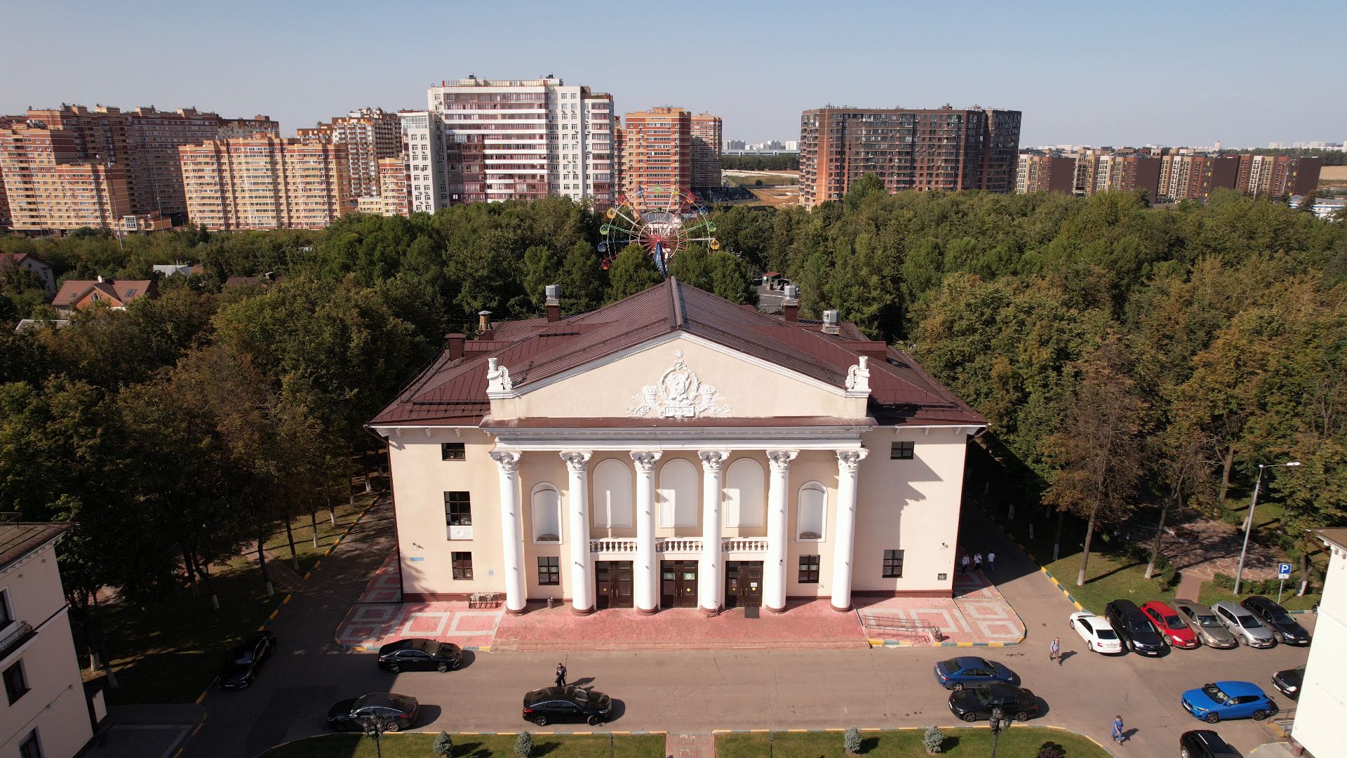 видное, архитектура, культура,видео с коптера,