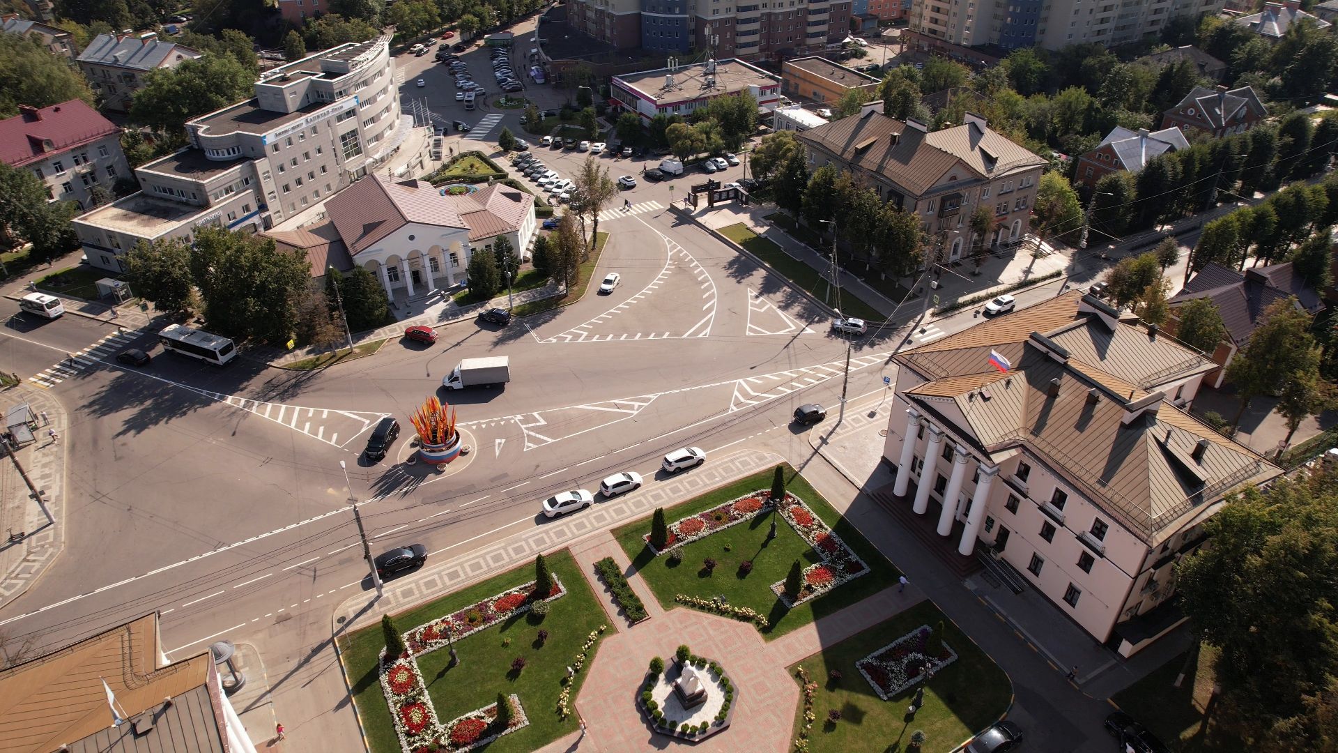 видное, архитектура, культура,видео с коптера,