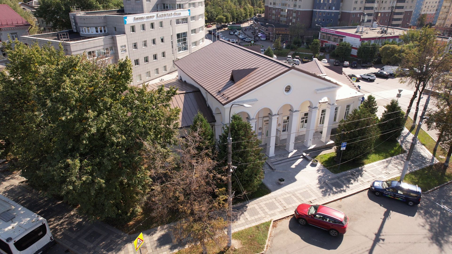 видное, архитектура, культура,видео с коптера,