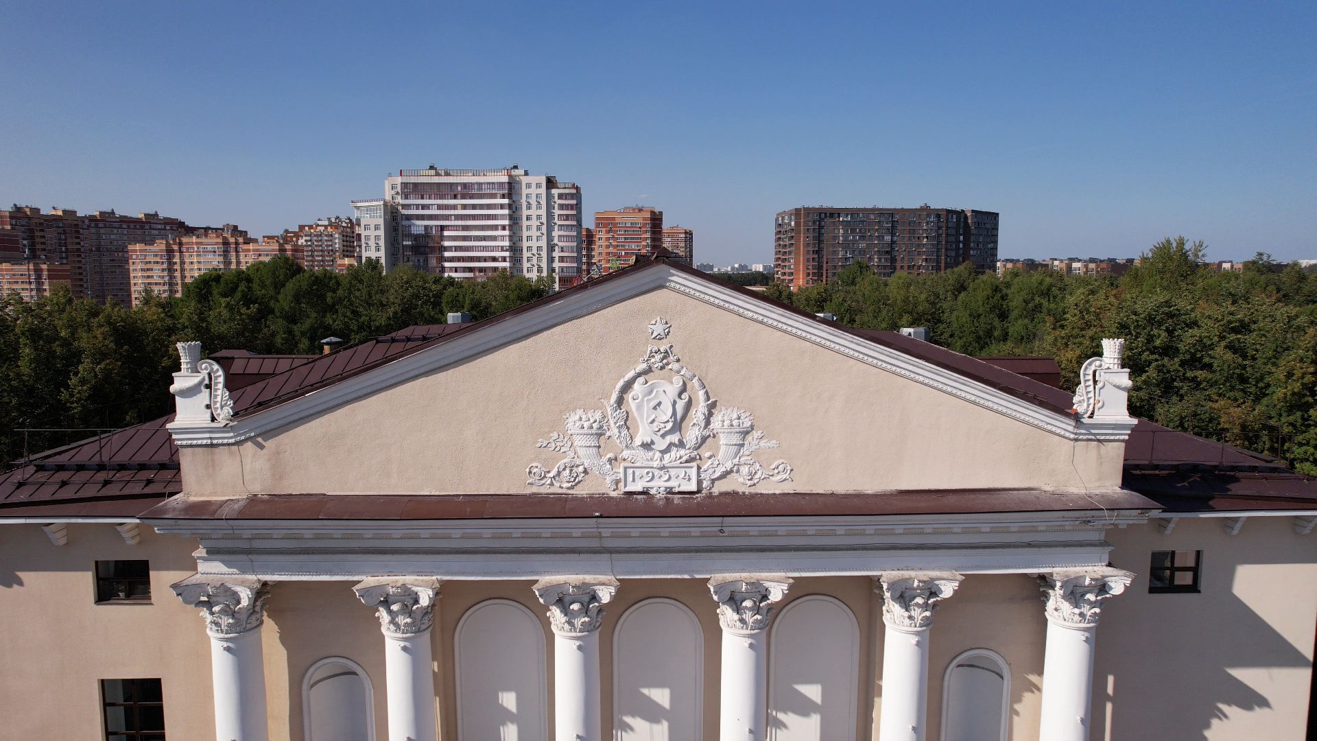 видное, архитектура, культура,видео с коптера,