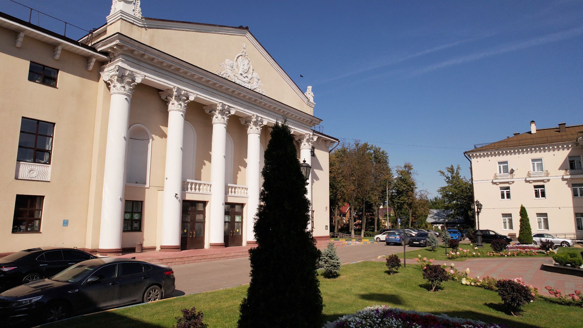 видное, архитектура, культура,видео с коптера,