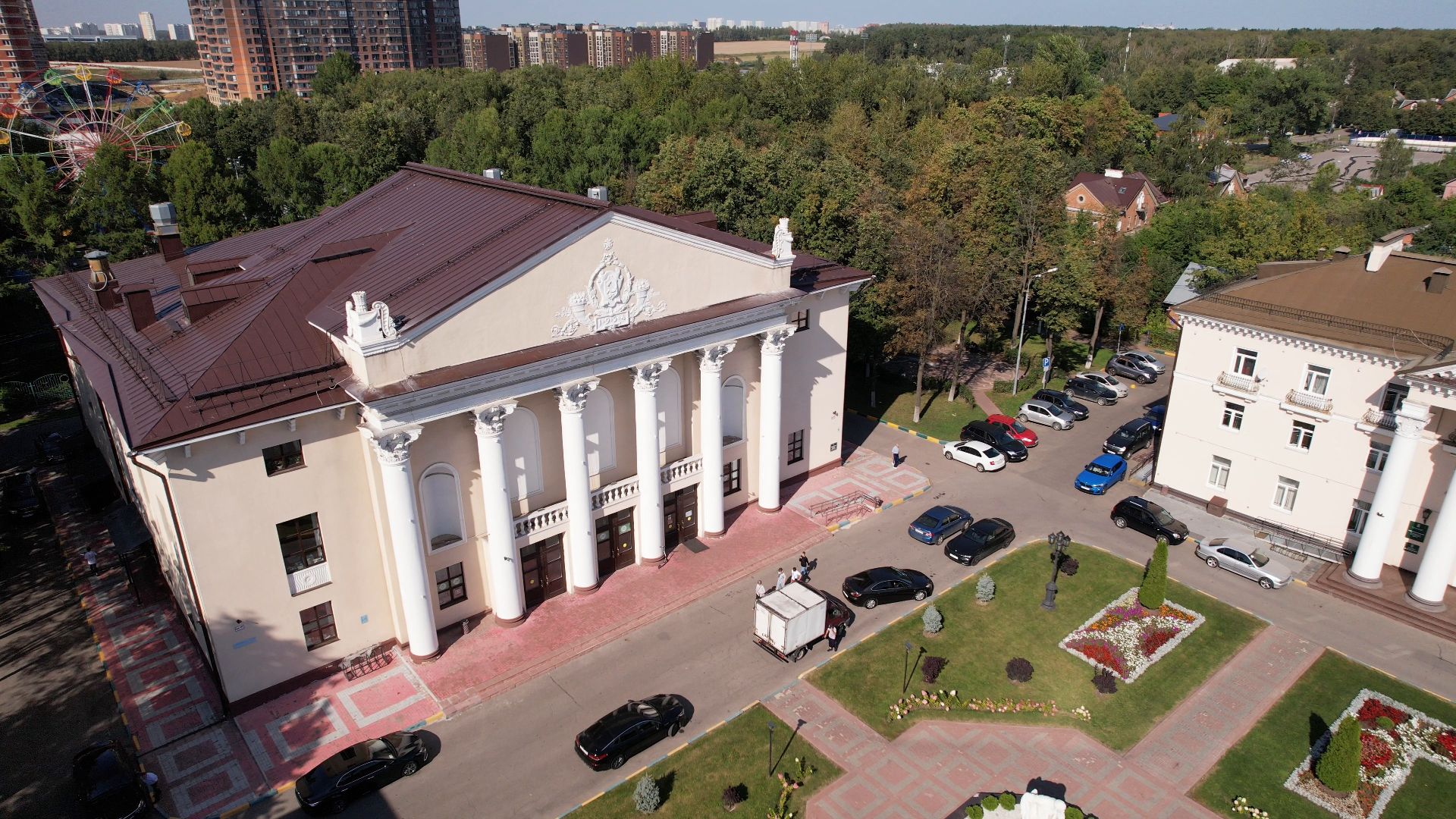 видное, архитектура, культура,видео с коптера,