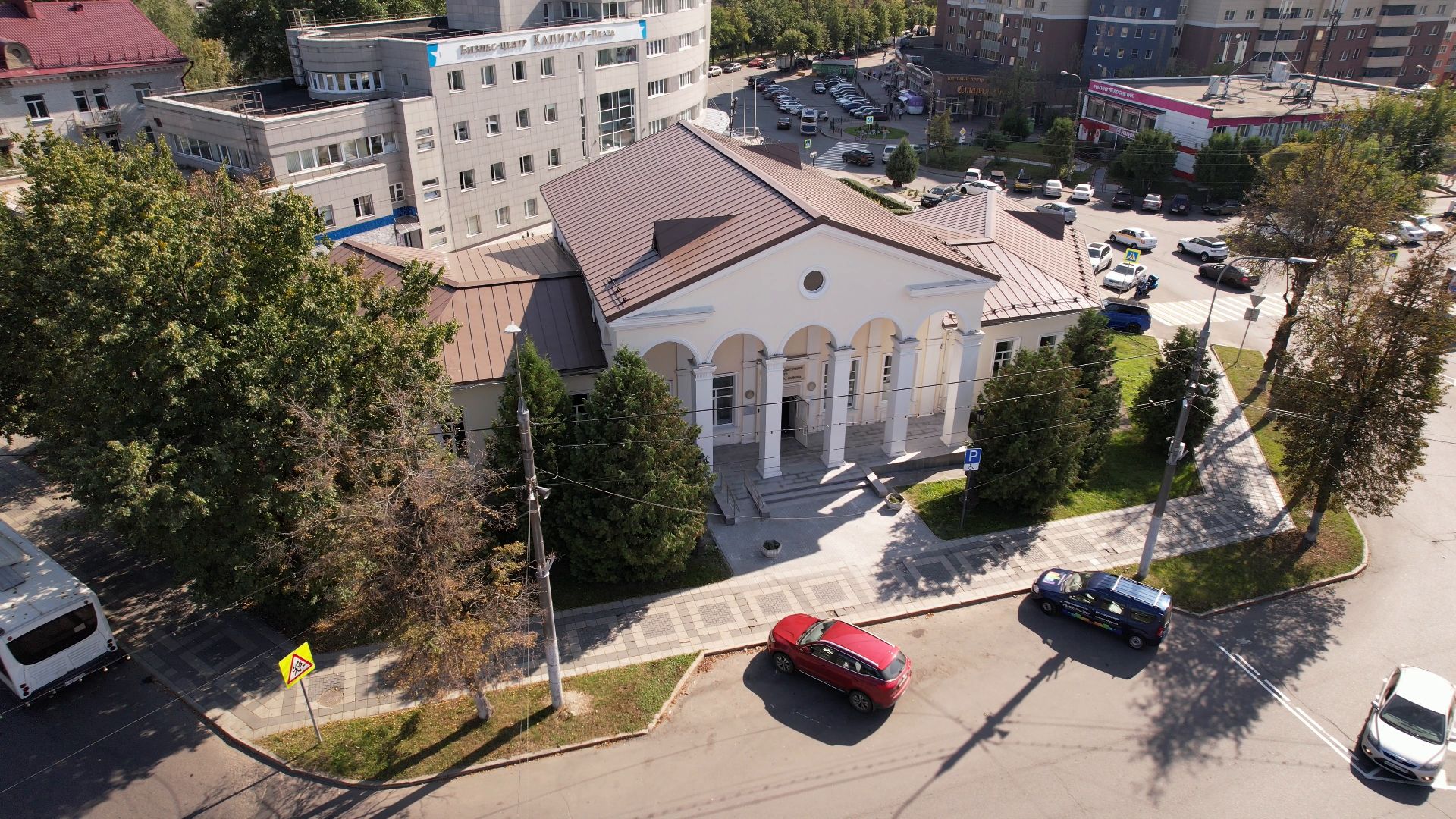 видное, архитектура, культура,видео с коптера,