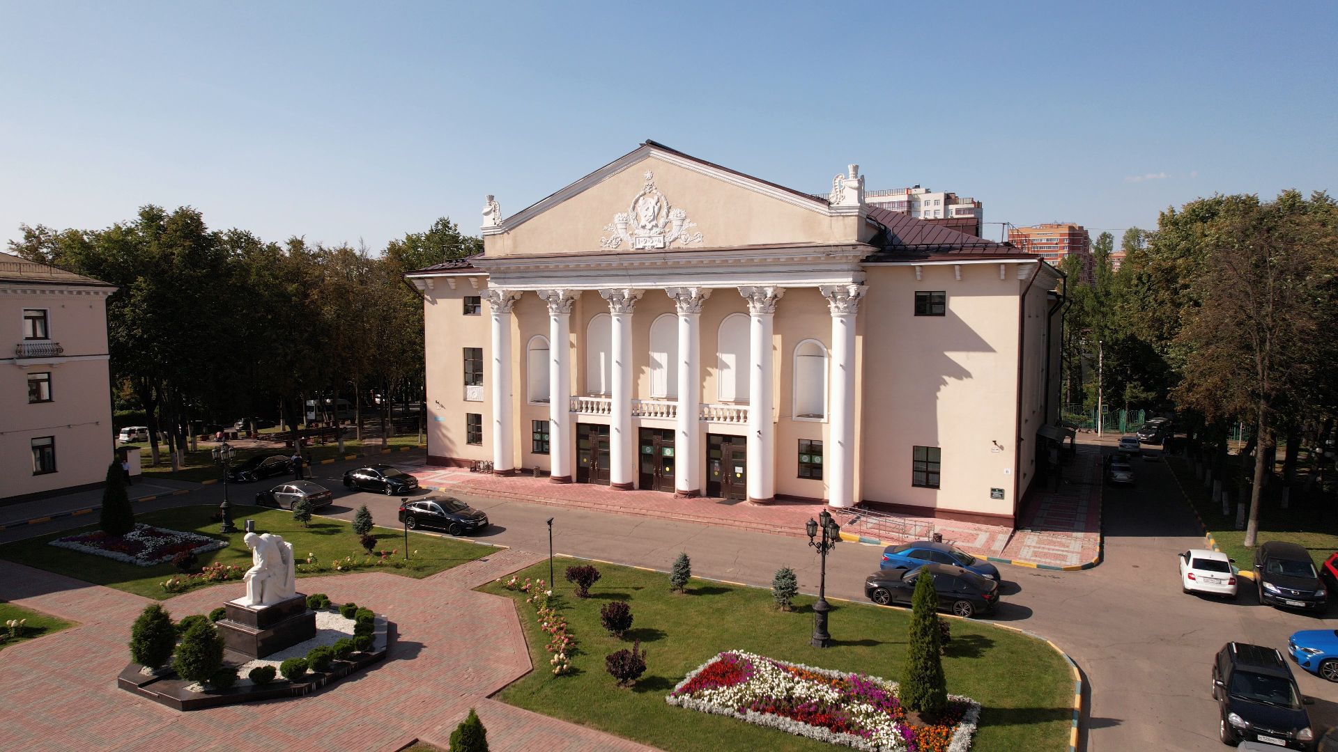 видное, архитектура, культура,видео с коптера,