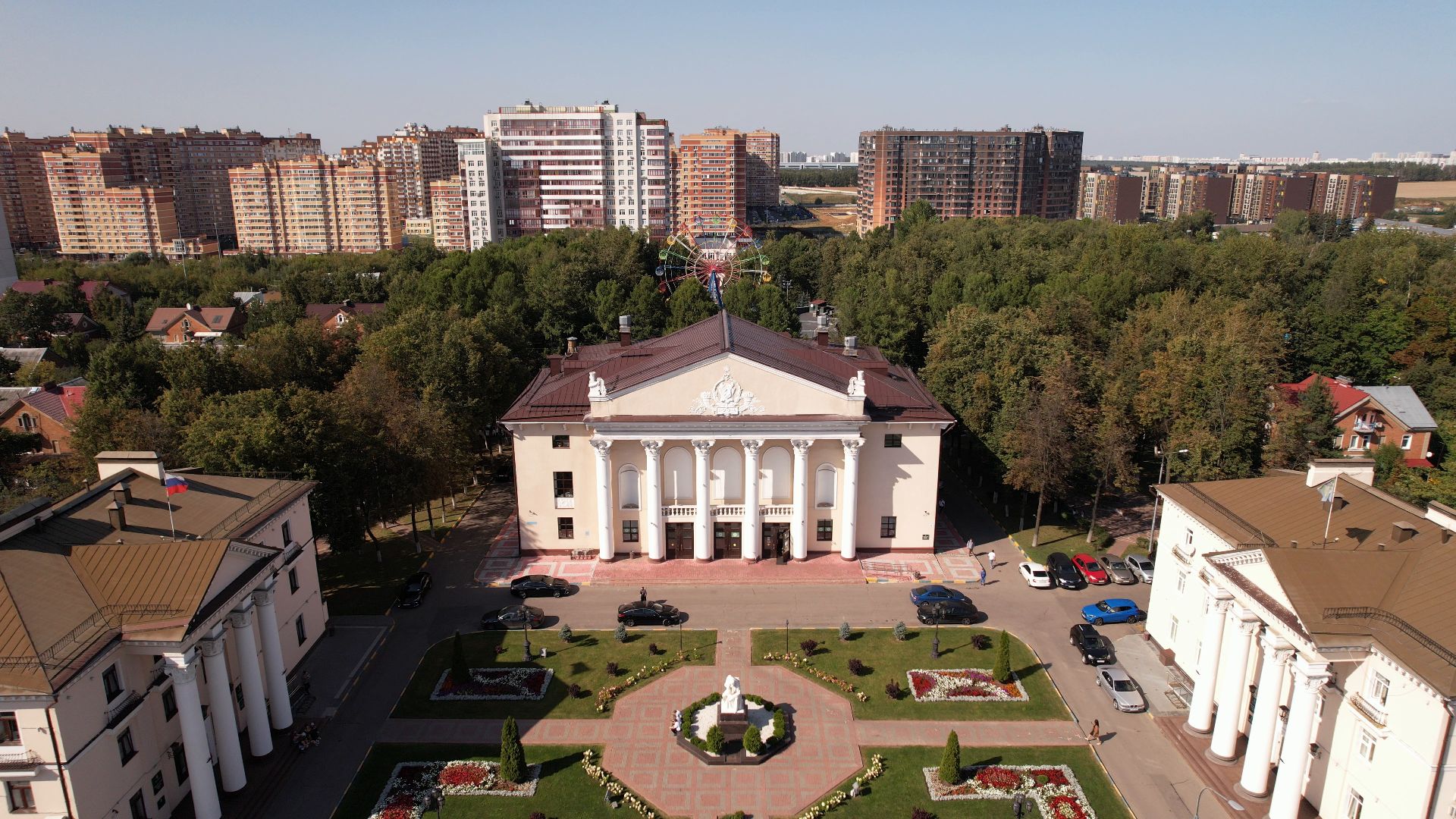 видное, архитектура, культура,видео с коптера,