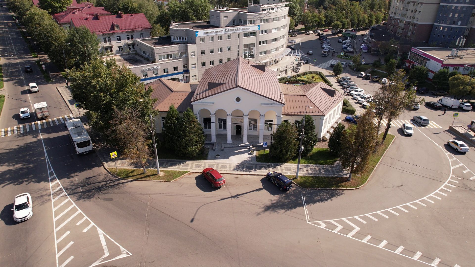 видное, архитектура, культура,видео с коптера,