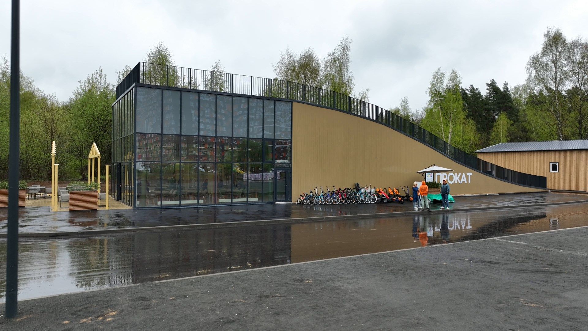 балашиха, парк, ольгинский,видео с коптера,