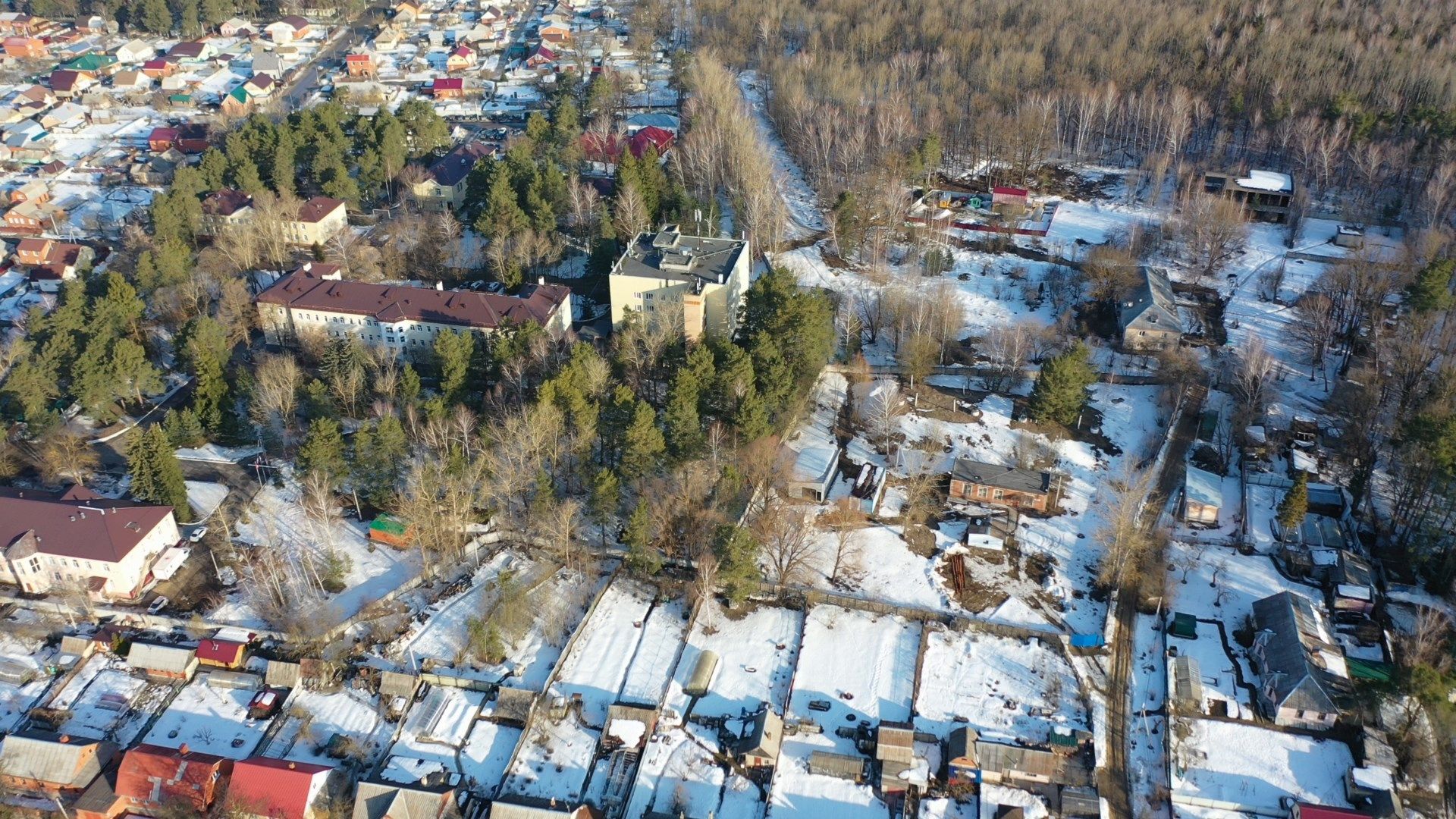 больница, воскресенск, медицина,видео с коптера,