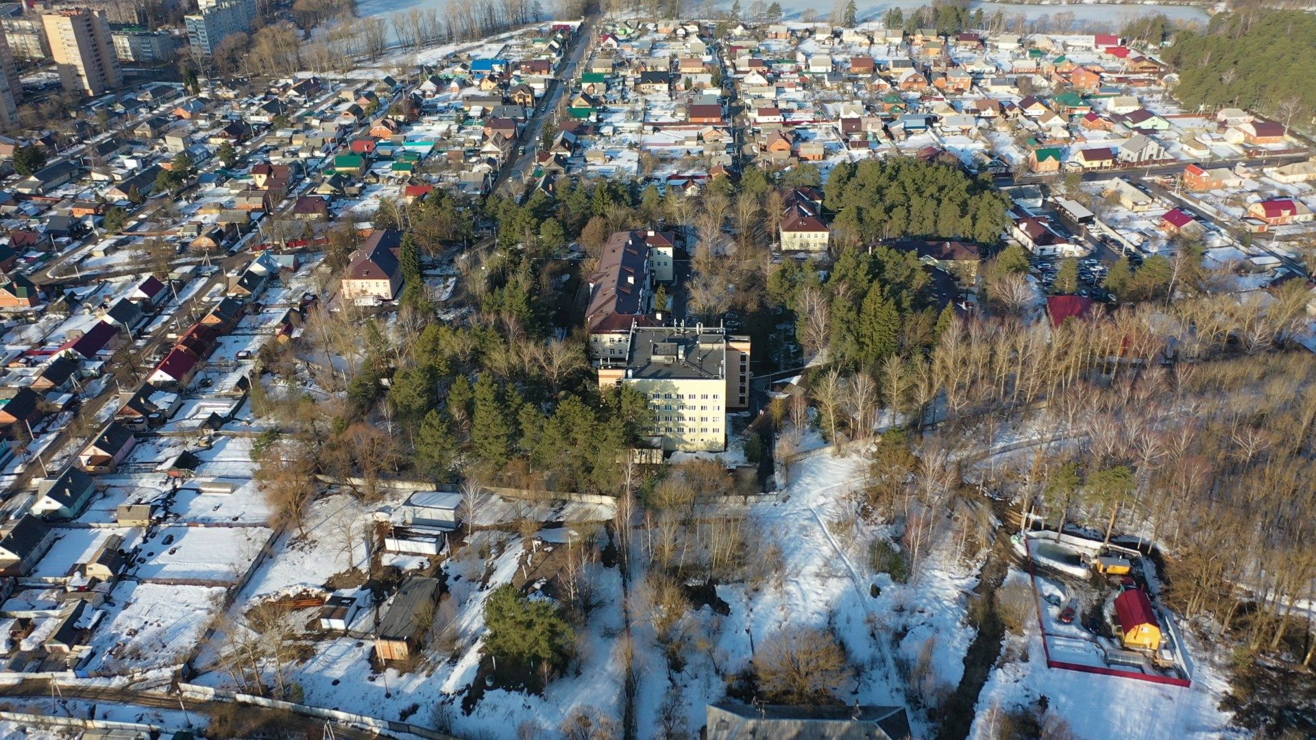 больница, воскресенск, медицина,видео с коптера,