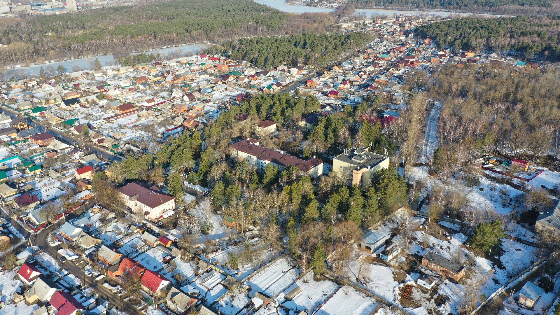 больница, воскресенск, медицина,видео с коптера,