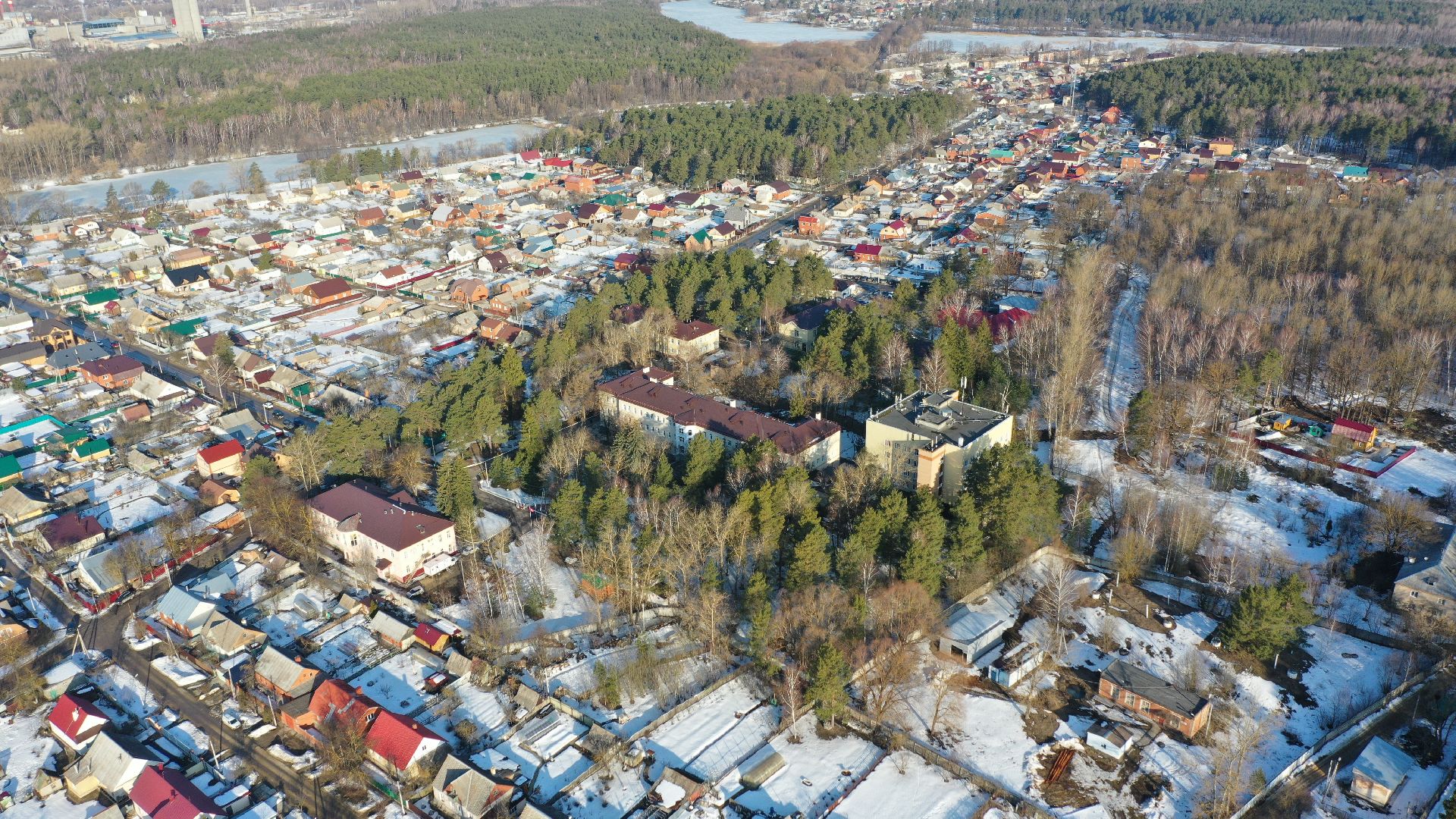 больница, воскресенск, медицина,видео с коптера,