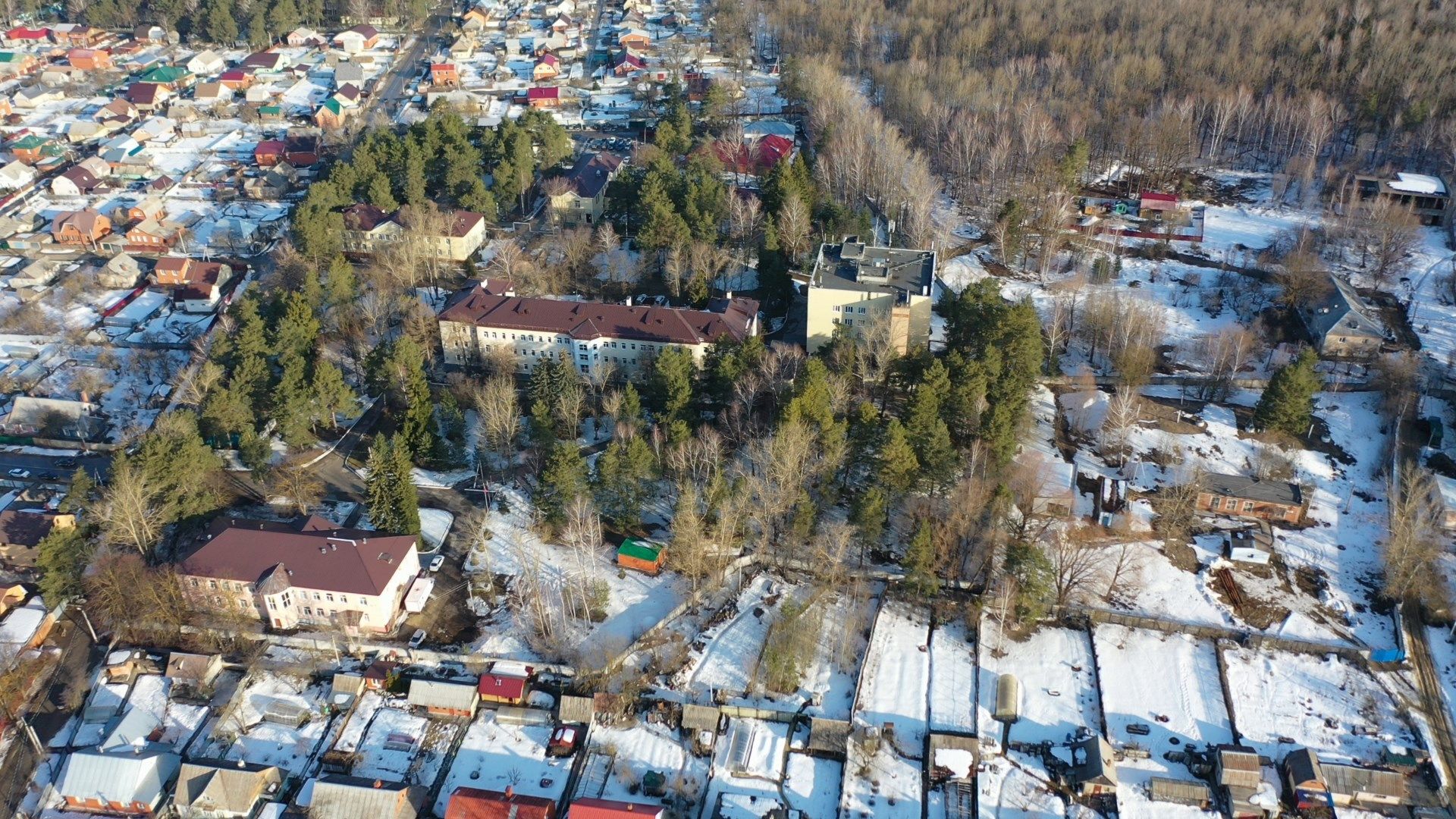 больница, воскресенск, медицина,видео с коптера,