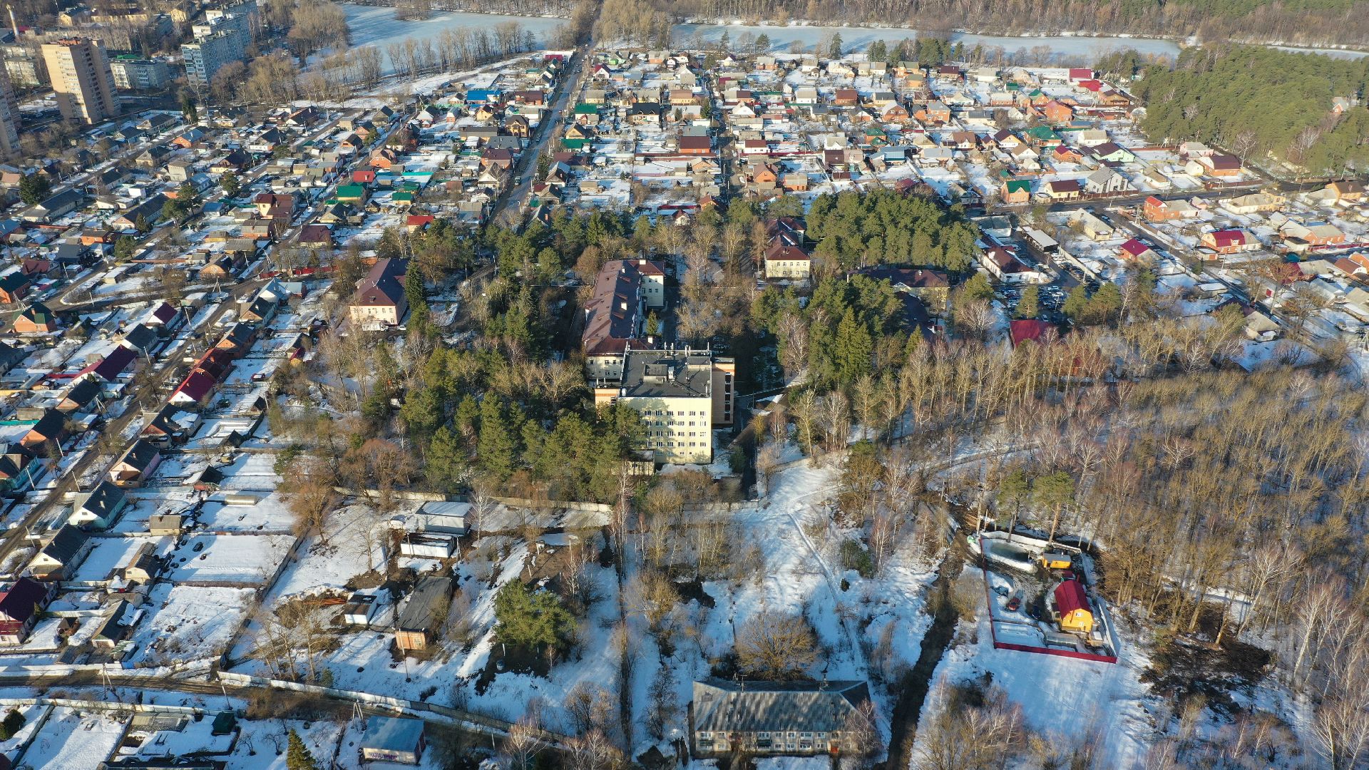 больница, воскресенск, медицина,видео с коптера,