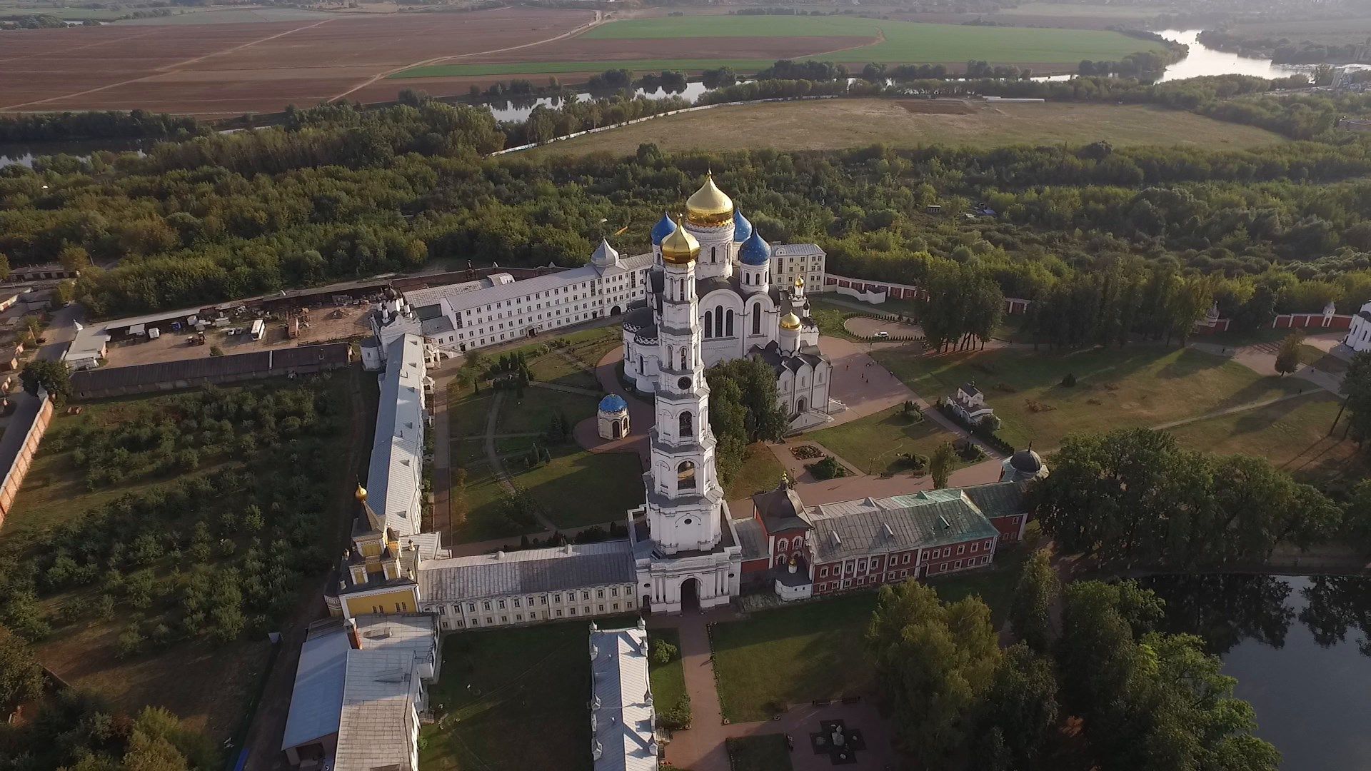 монастырь, дзержинский,видео с коптера,