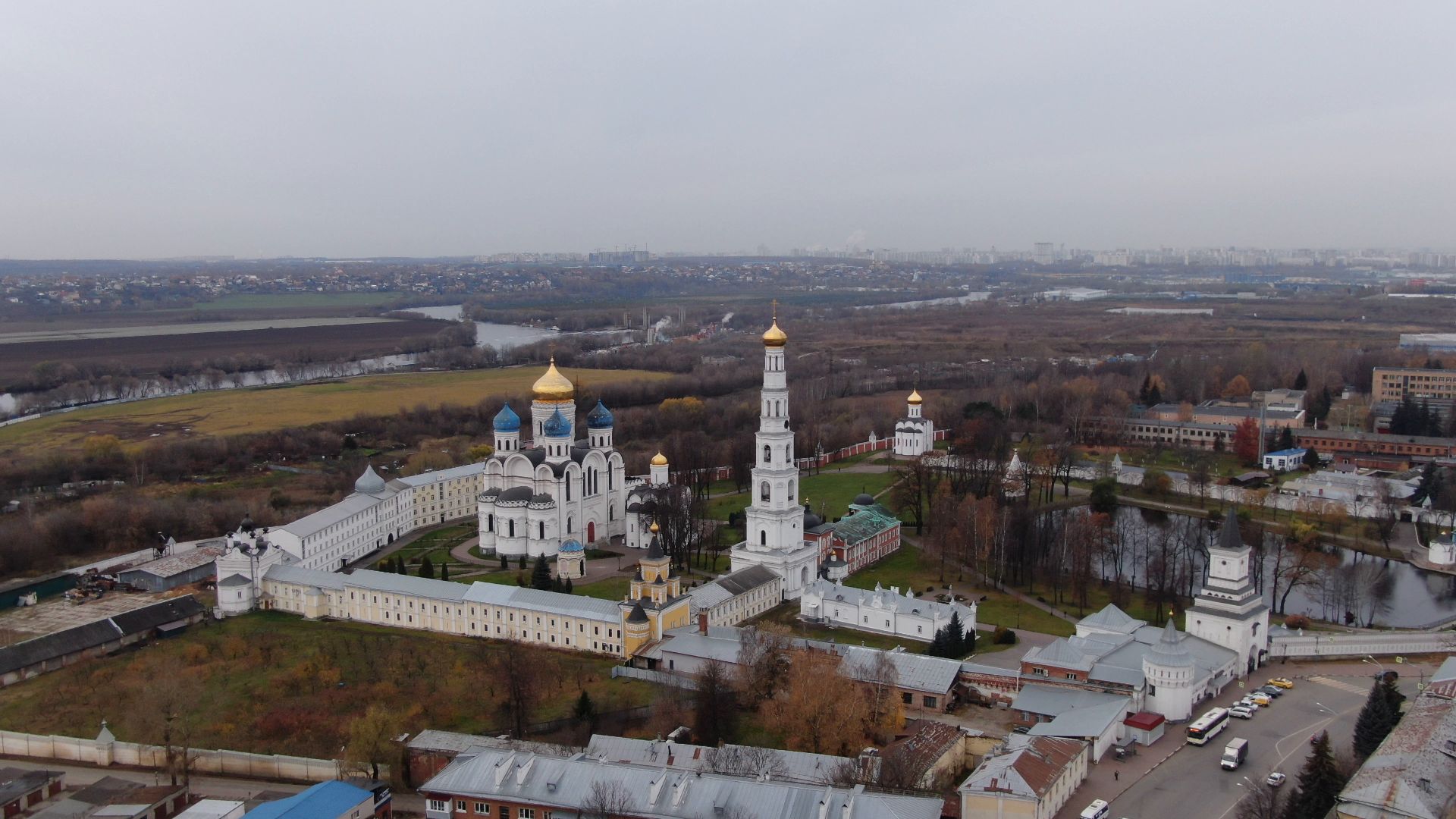 монастырь, дзержинский,видео с коптера,