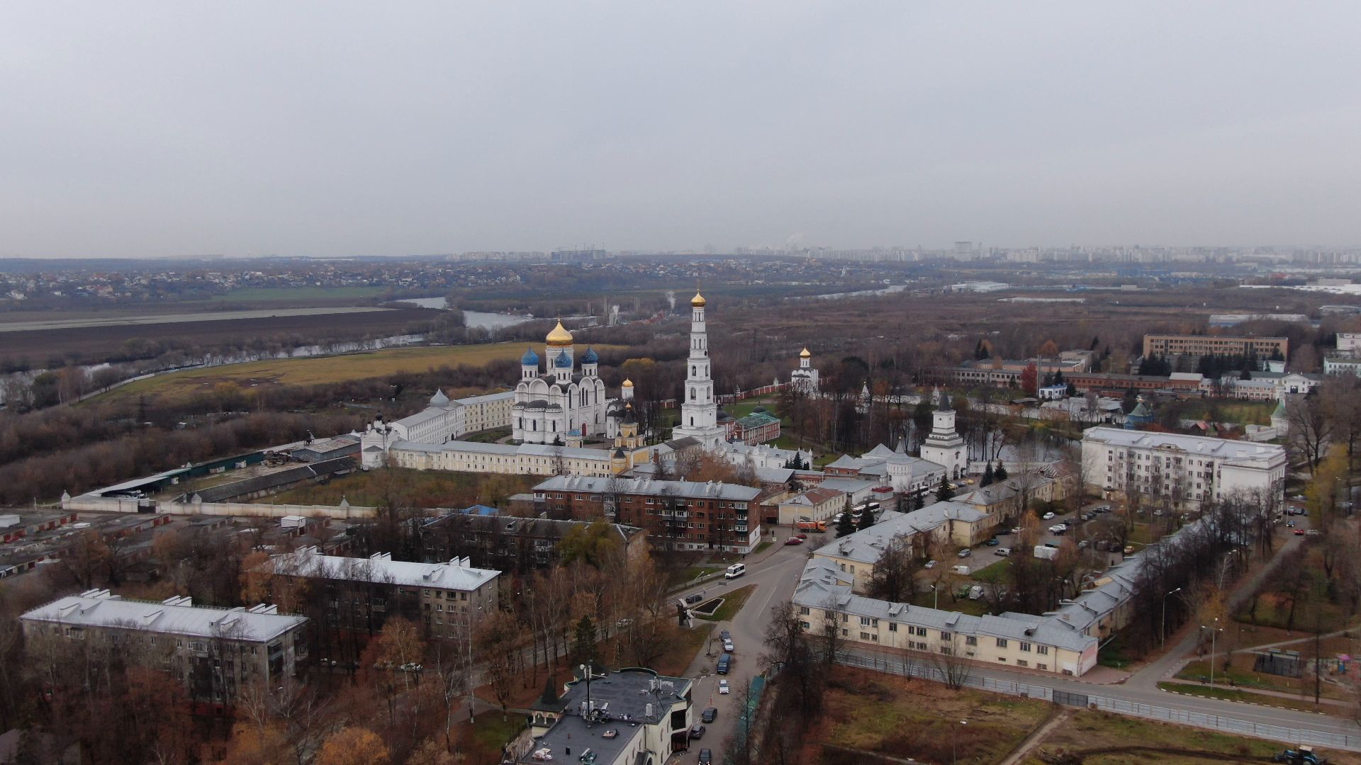 монастырь, дзержинский,видео с коптера,
