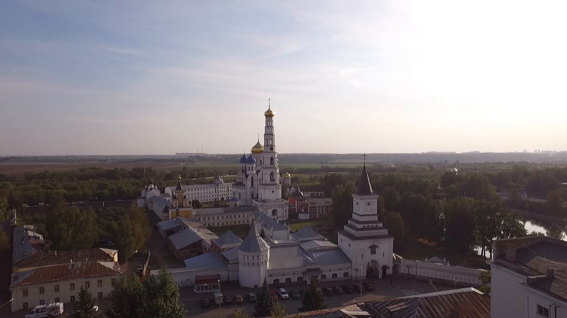 монастырь, дзержинский,видео с коптера,