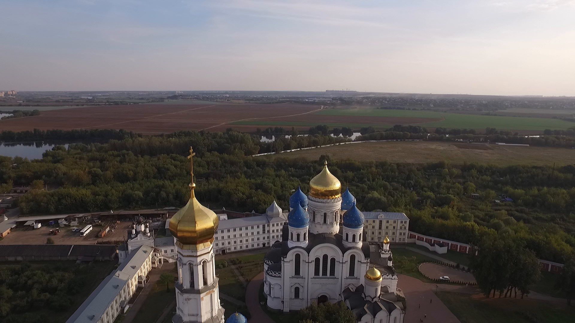 монастырь, дзержинский,видео с коптера,