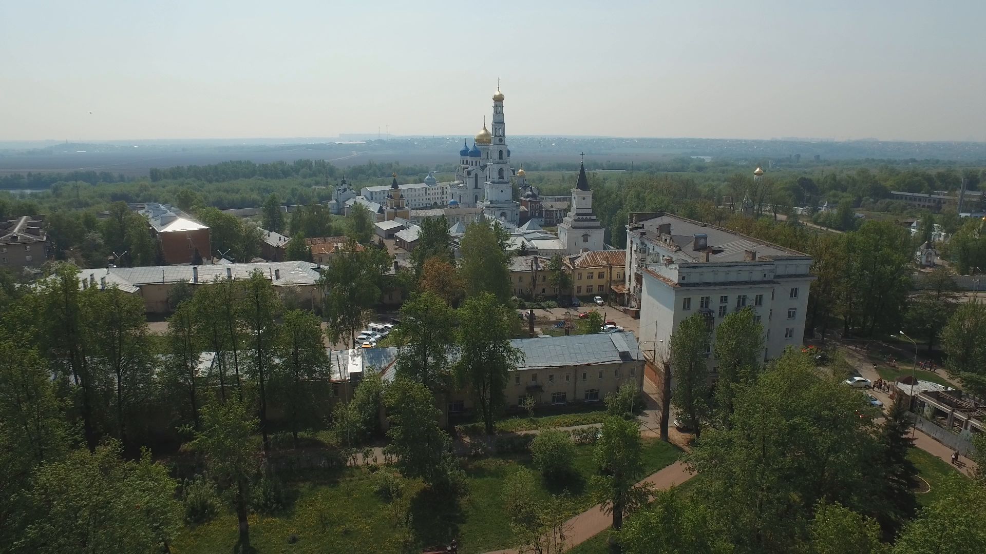 монастырь, дзержинский,видео с коптера,