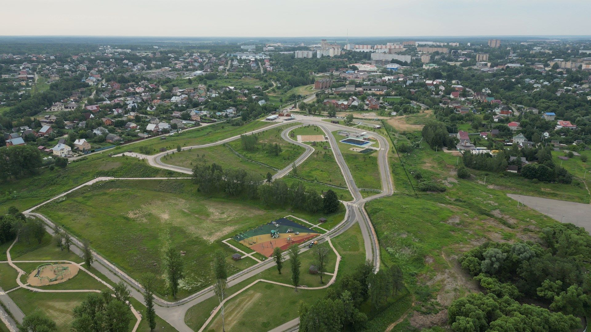 можайск, ривьера, горка, парк,видео с коптера,