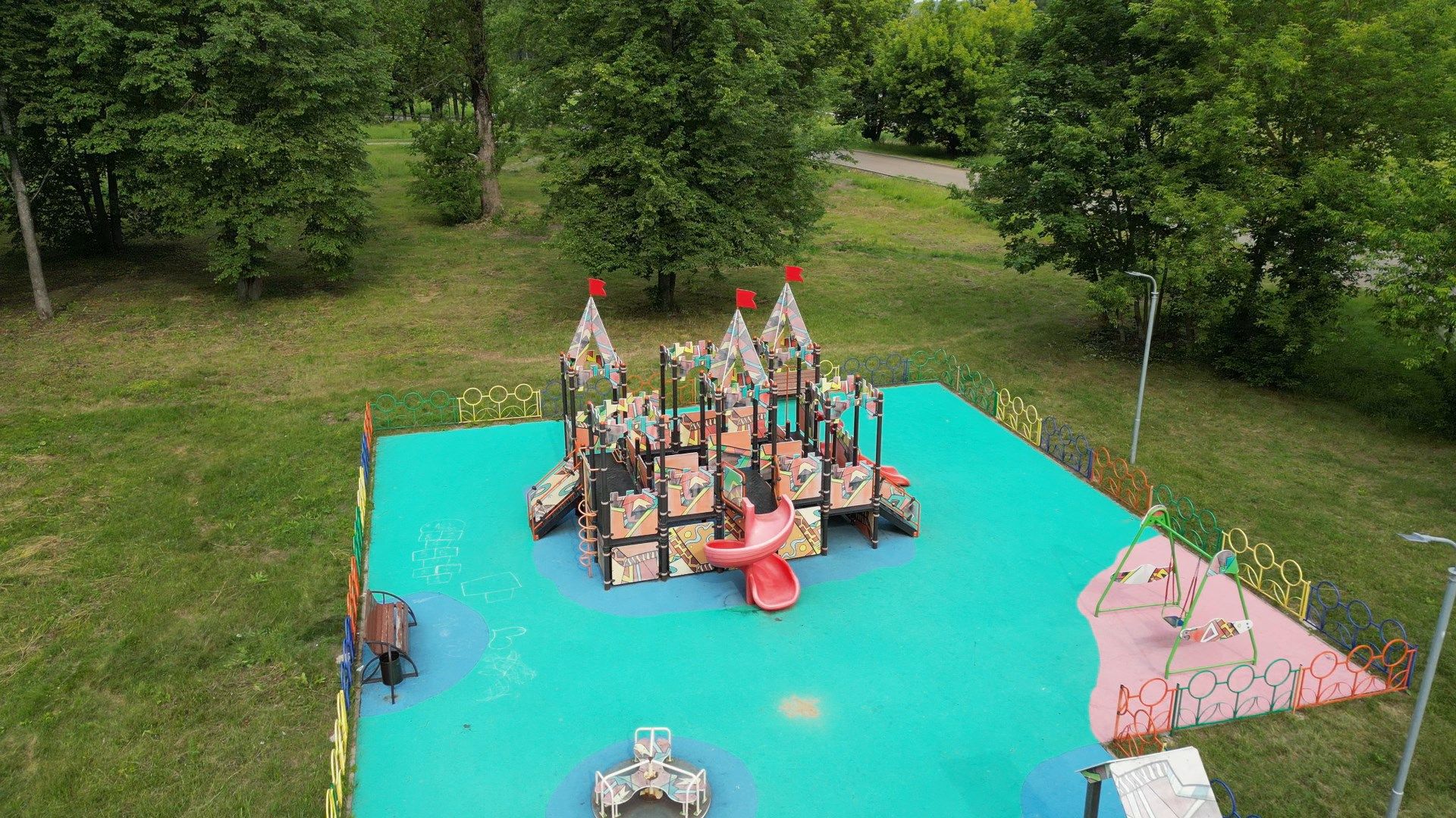 можайск, ривьера, горка, парк,видео с коптера,