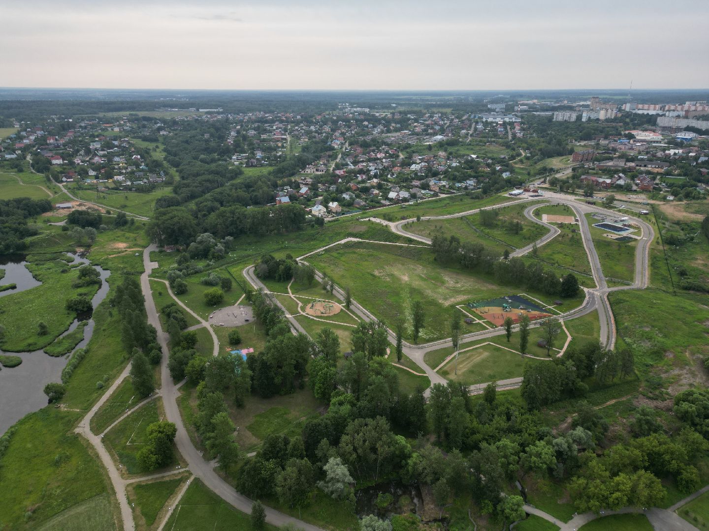 можайск, ривьера, горка, парк,видео с коптера,