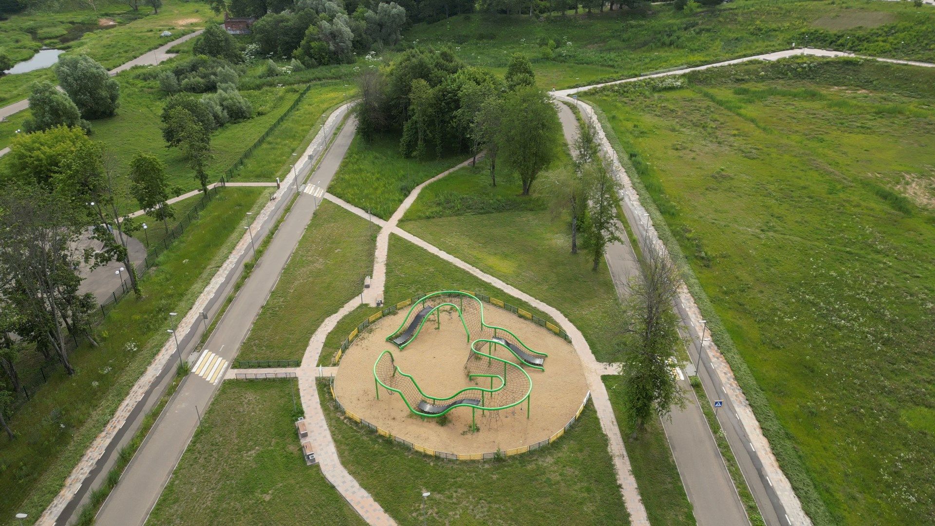 можайск, ривьера, горка, парк,видео с коптера,