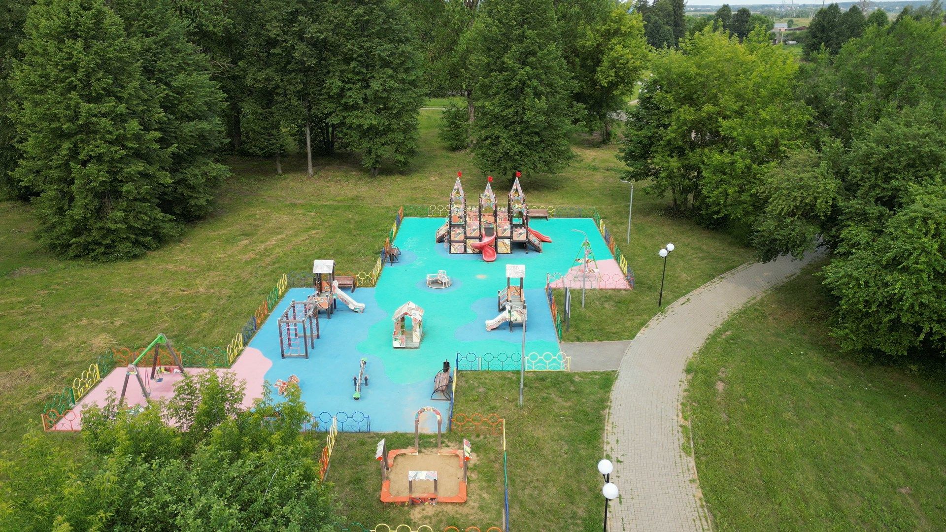 можайск, ривьера, горка, парк,видео с коптера,
