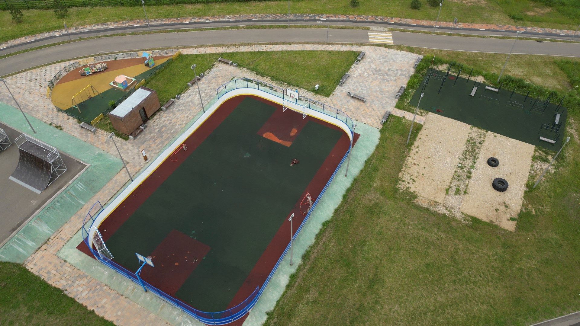 можайск, ривьера, горка, парк,видео с коптера,