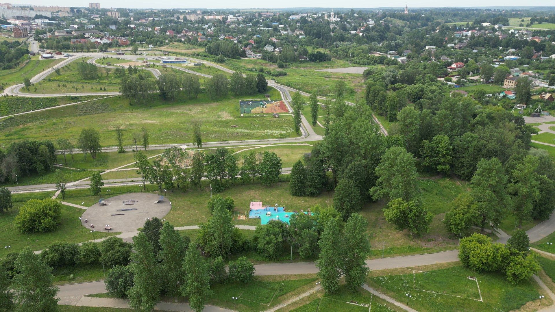 можайск, ривьера, горка, парк,видео с коптера,