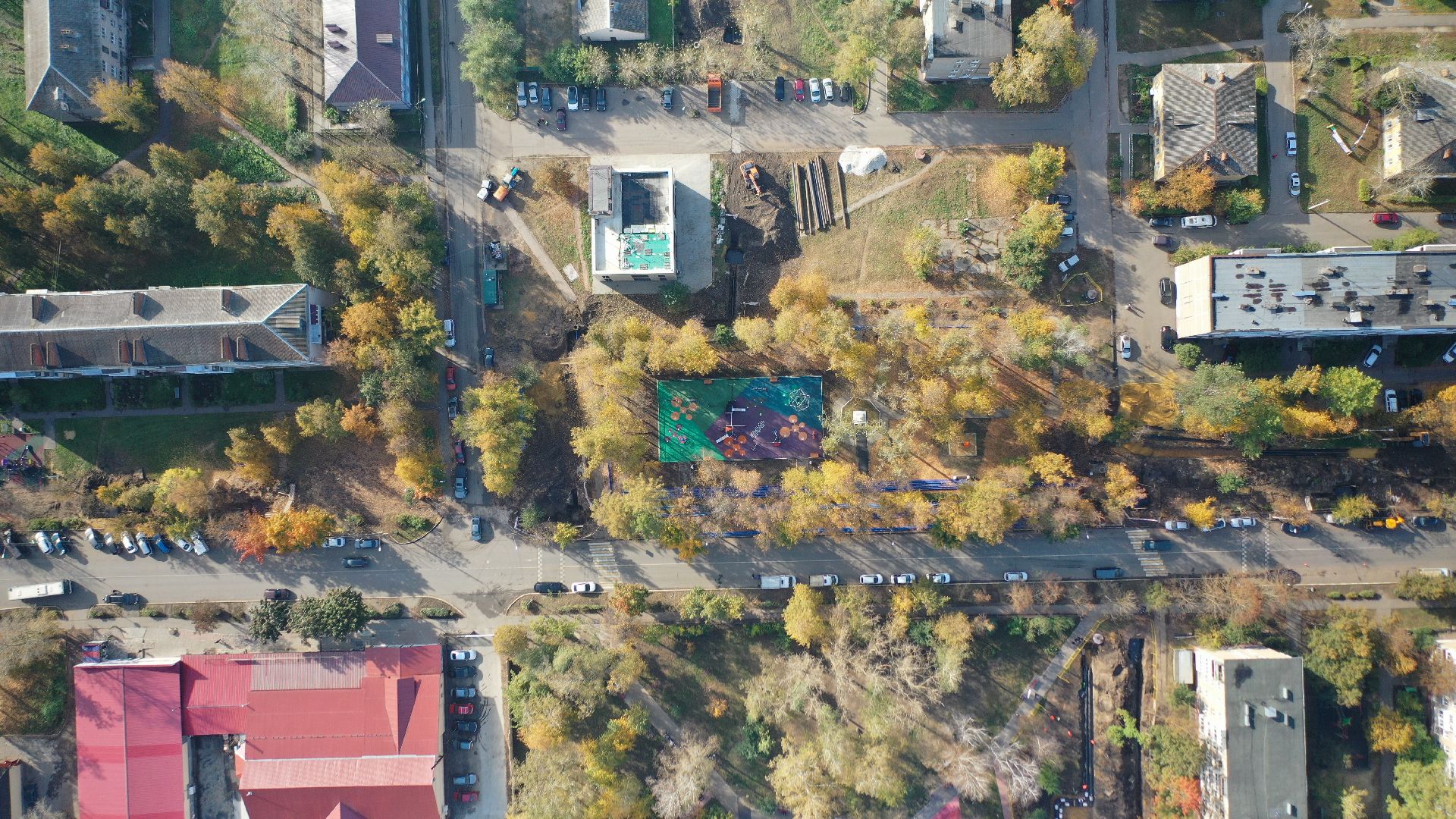 дети, площадка, воскресенск,видео с коптера,