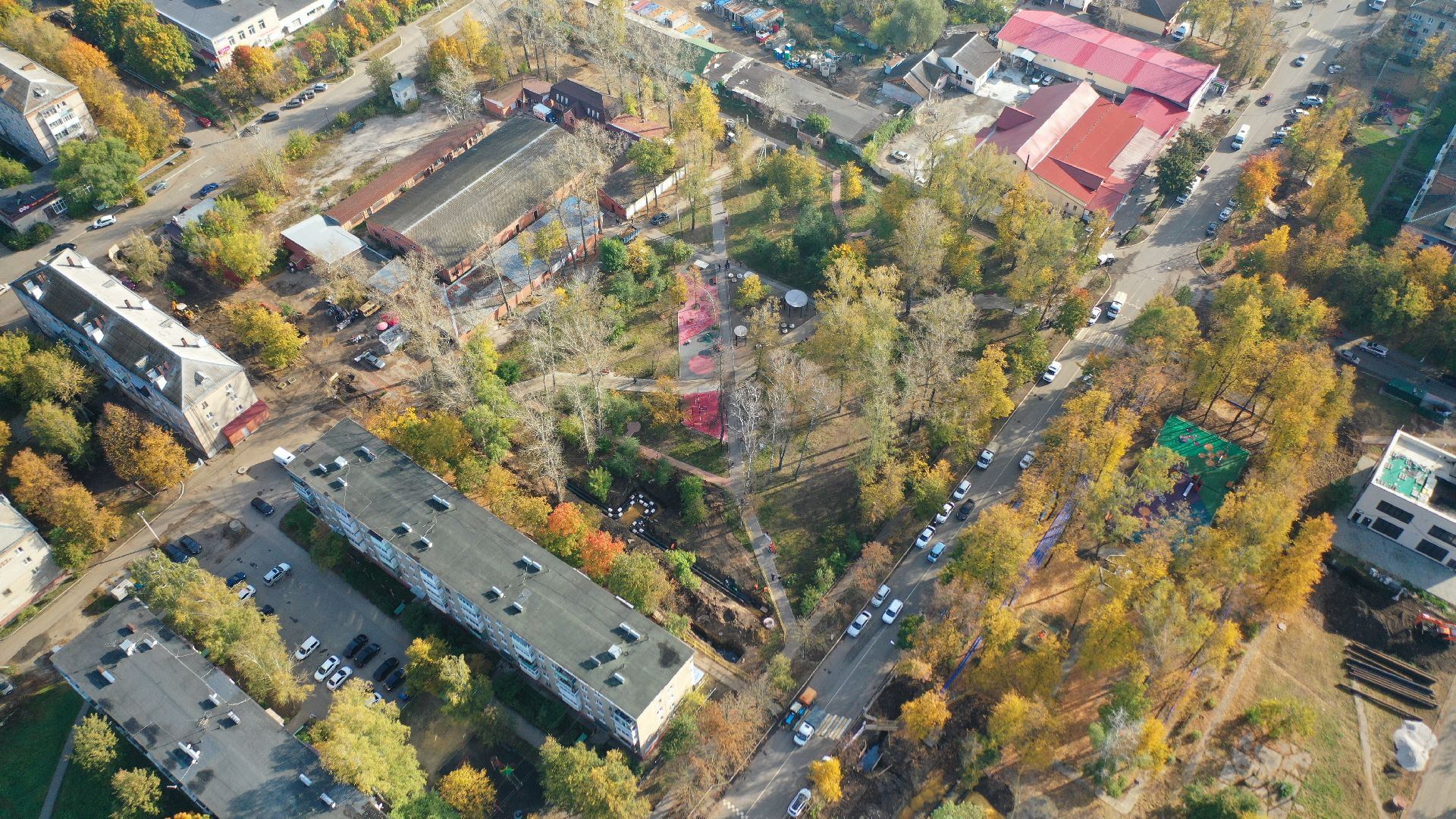 дети, площадка, воскресенск,видео с коптера,