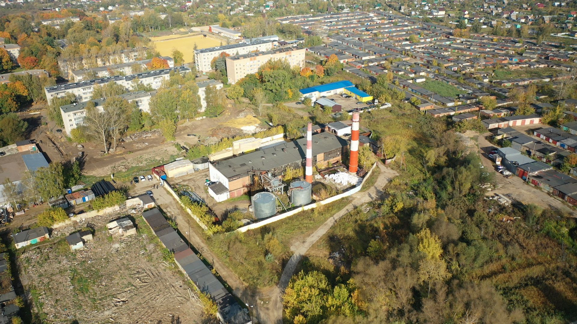 котельная, тепло, воскресенск,видео с коптера,
