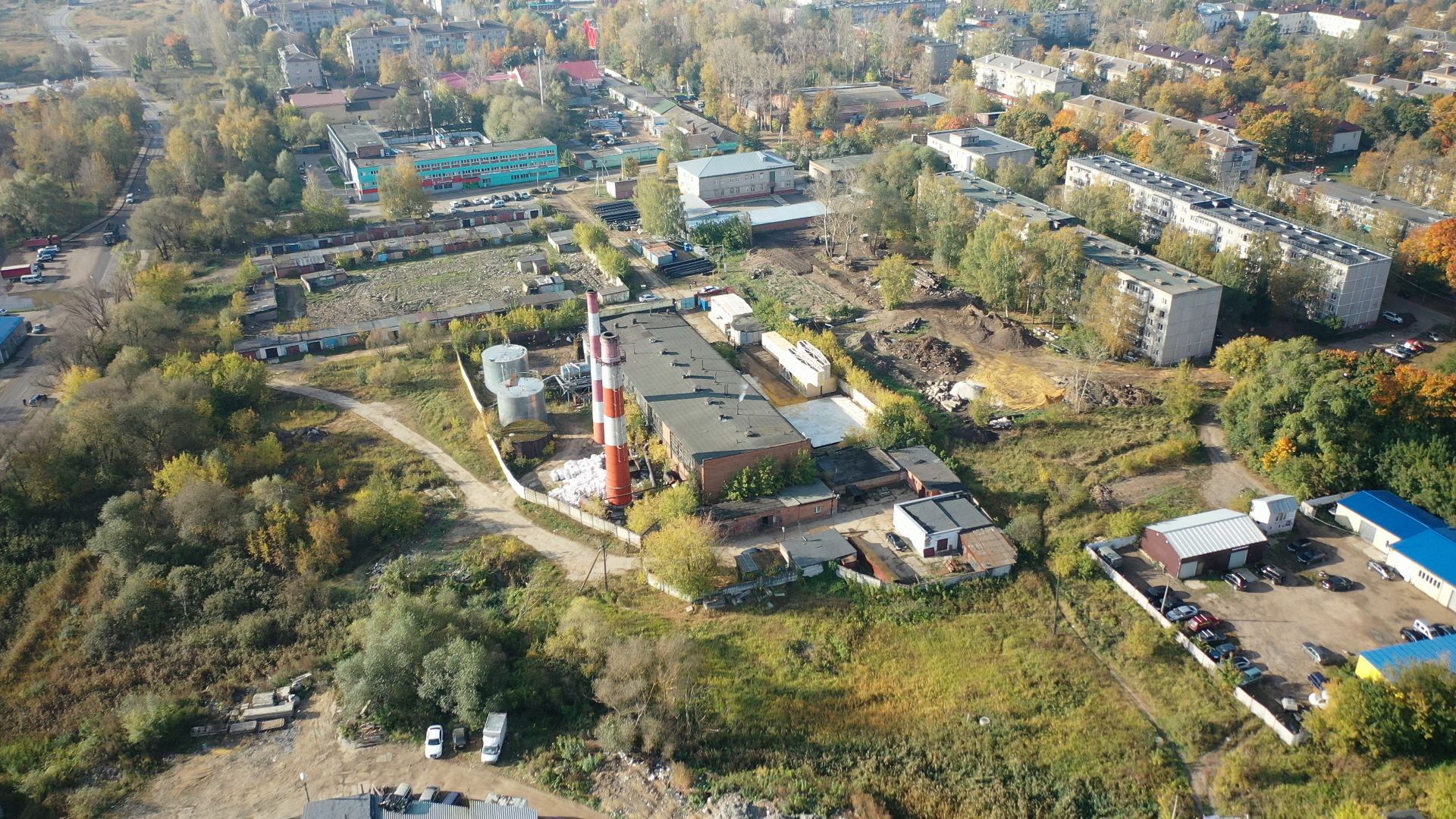 котельная, тепло, воскресенск,видео с коптера,