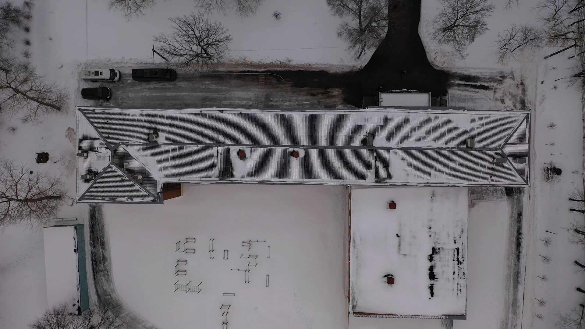 климовск, лицей, спорт,видео с коптера,