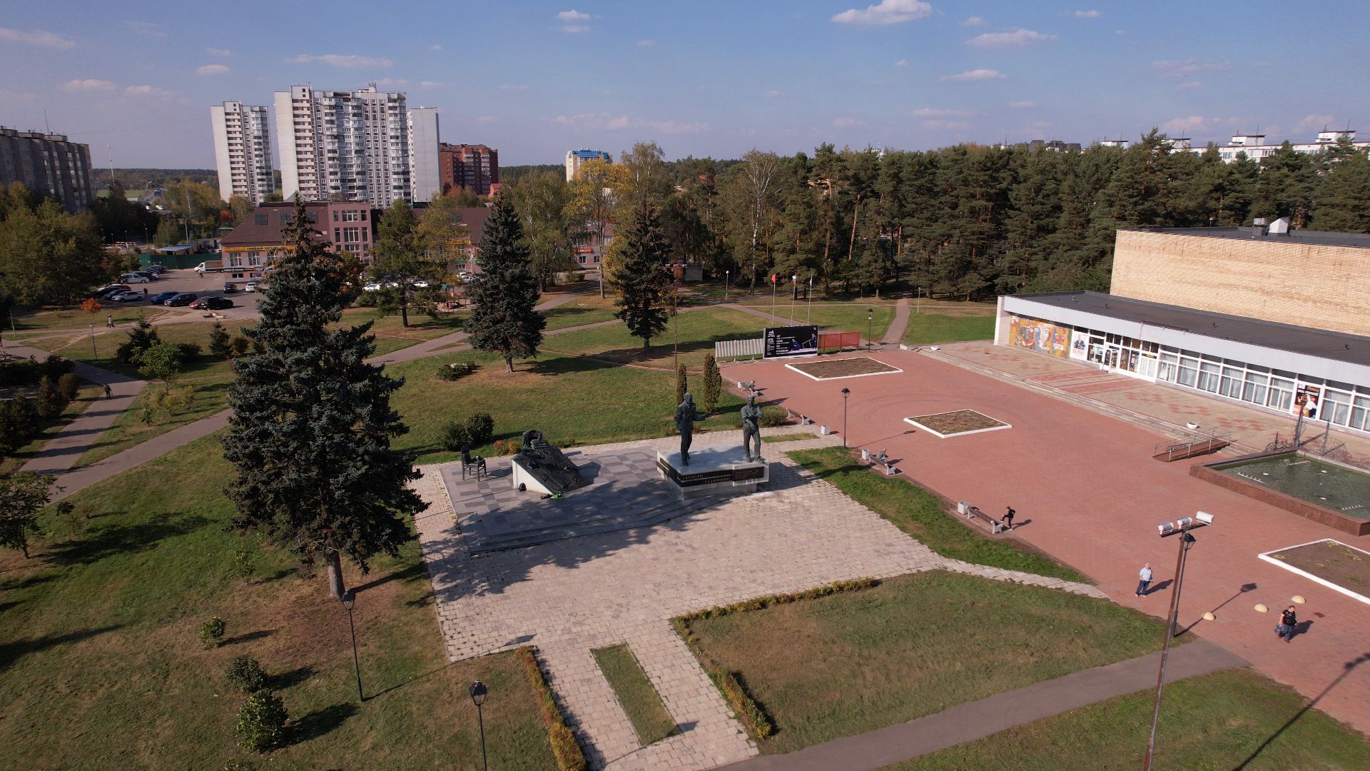 черноголовка, дом, ученых,видео с коптера,